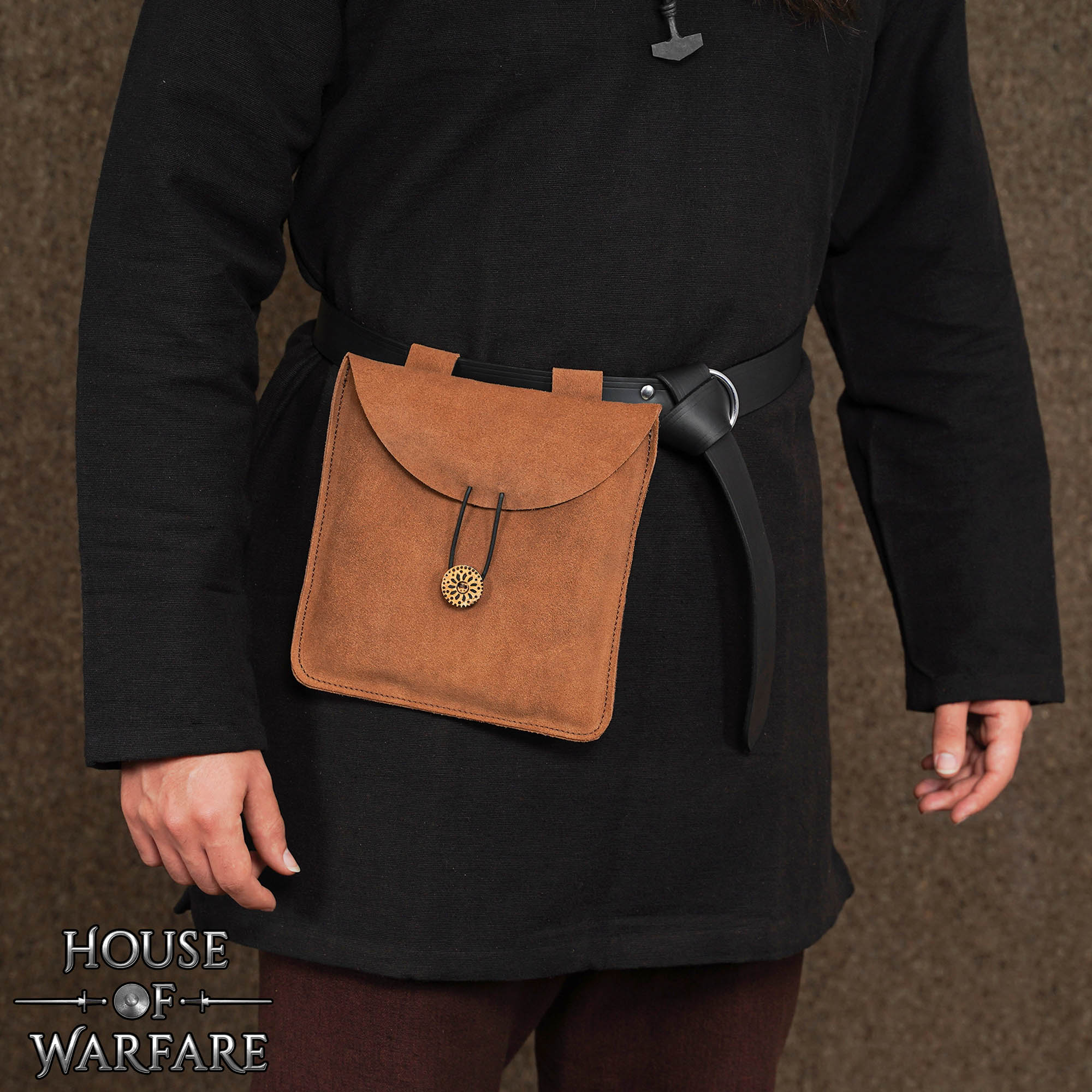 Imagen única de: Bolsa Medieval Artesanal de Ante Grande