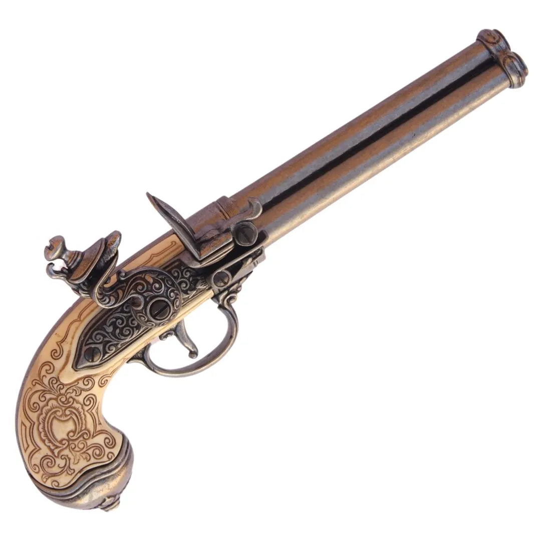 Imagen única de: Pistola De Chispa De 3 Cañones Italia 1680 Réplica No Funcional 1016