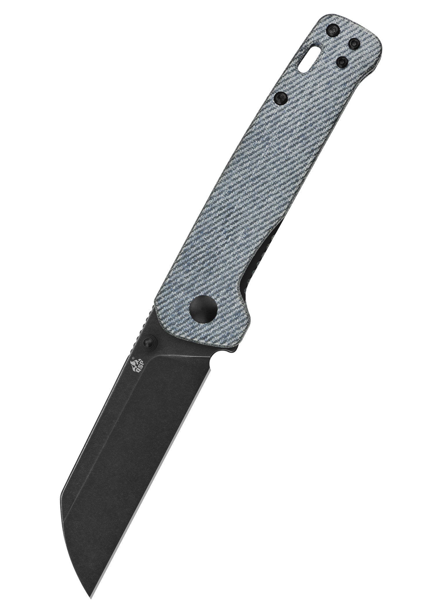 Imagen única de: Navaja Penguin, Hoja D2 Lavada A La Piedra Negra, Mango De Micarta Denim