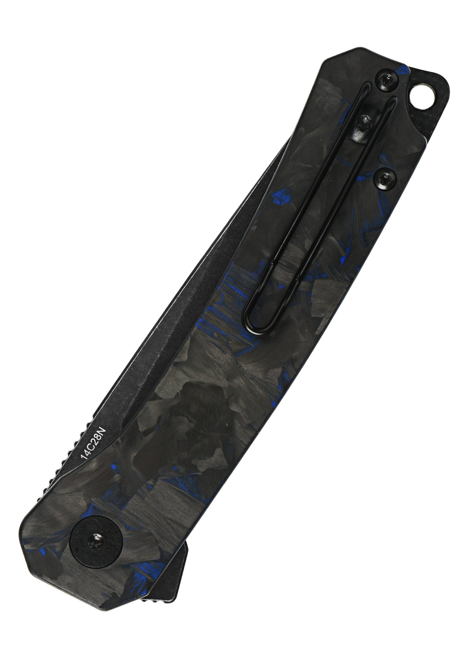 Imagen única de: Navaja De Bolsillo Osprey, Hoja Lavada A La Piedra Negra, Capa Cf Triturada G10, Azul