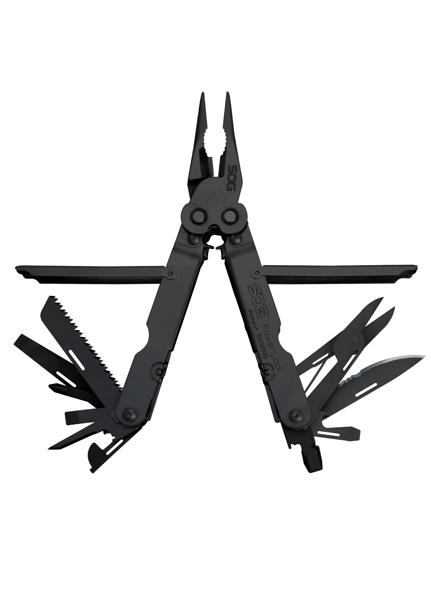 Imagen única de: Multiherramienta Powerlock Eod, Negra, Funda De Nailon, Sog