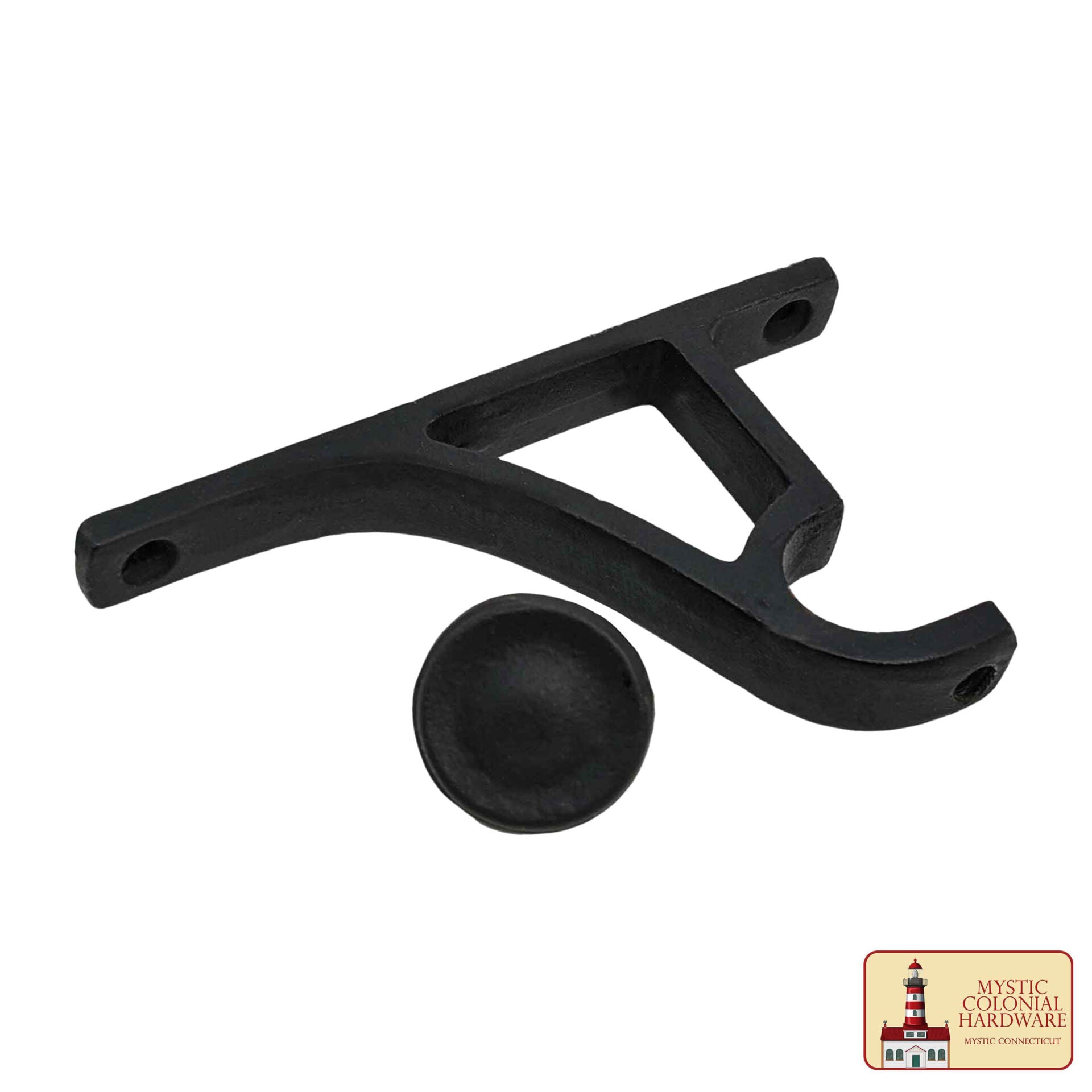 Imagen única de: Soportes de Barra de Cortina Ajustables Góticos de Alta Resistencia - Soportes de Barra de Cortina de Montaje en Pared Verticales Negros para Persianas y Ventanas