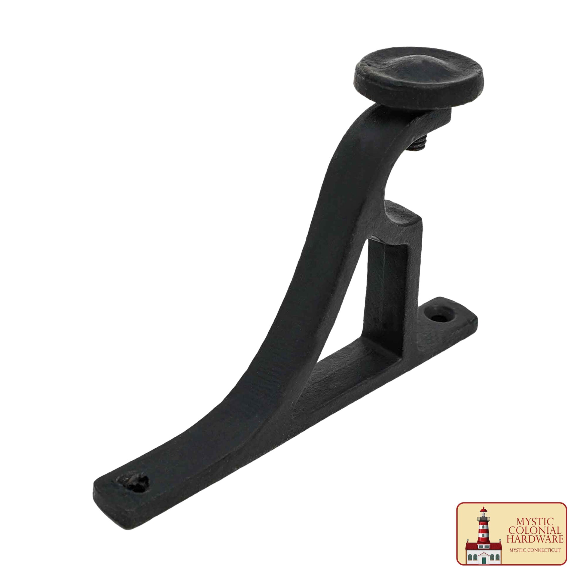 Imagen única de: Soportes de Barra de Cortina Ajustables Góticos de Alta Resistencia - Soportes de Barra de Cortina de Montaje en Pared Verticales Negros para Persianas y Ventanas
