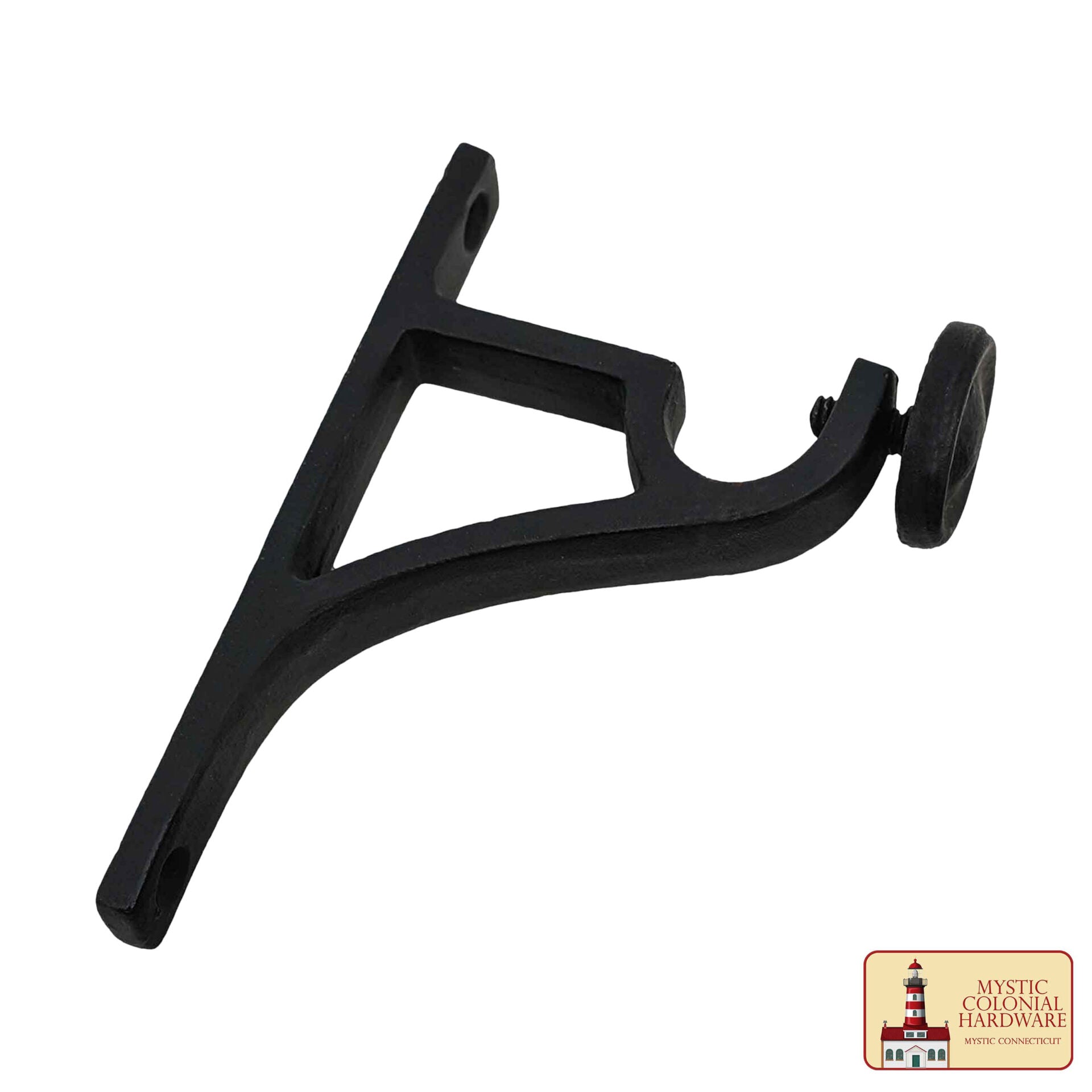 Imagen única de: Soportes de Barra de Cortina Ajustables Góticos de Alta Resistencia - Soportes de Barra de Cortina de Montaje en Pared Verticales Negros para Persianas y Ventanas