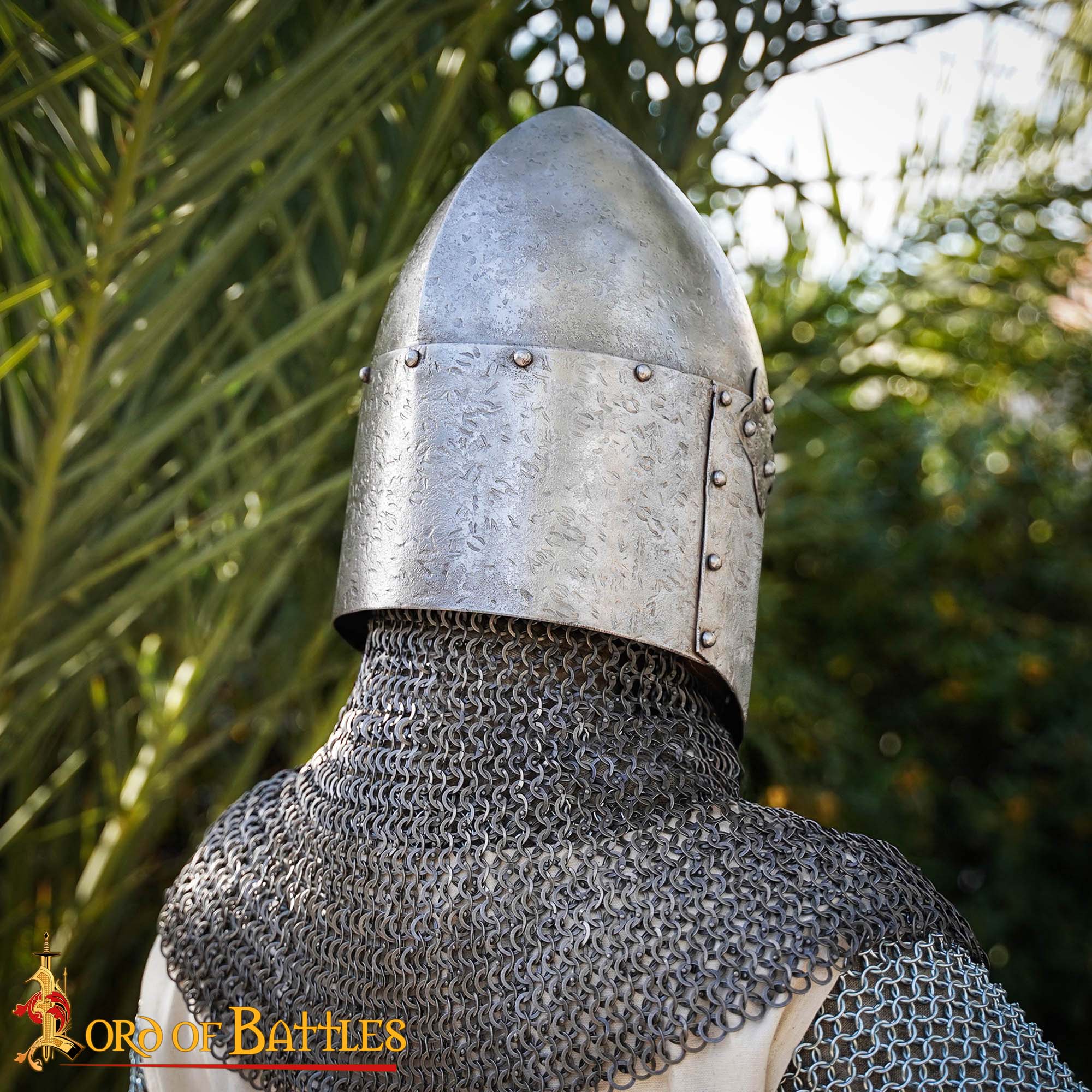 Sugarloaf Great Helm - Casco Cónico de Acero con Forro Acolchado - Imagen 7