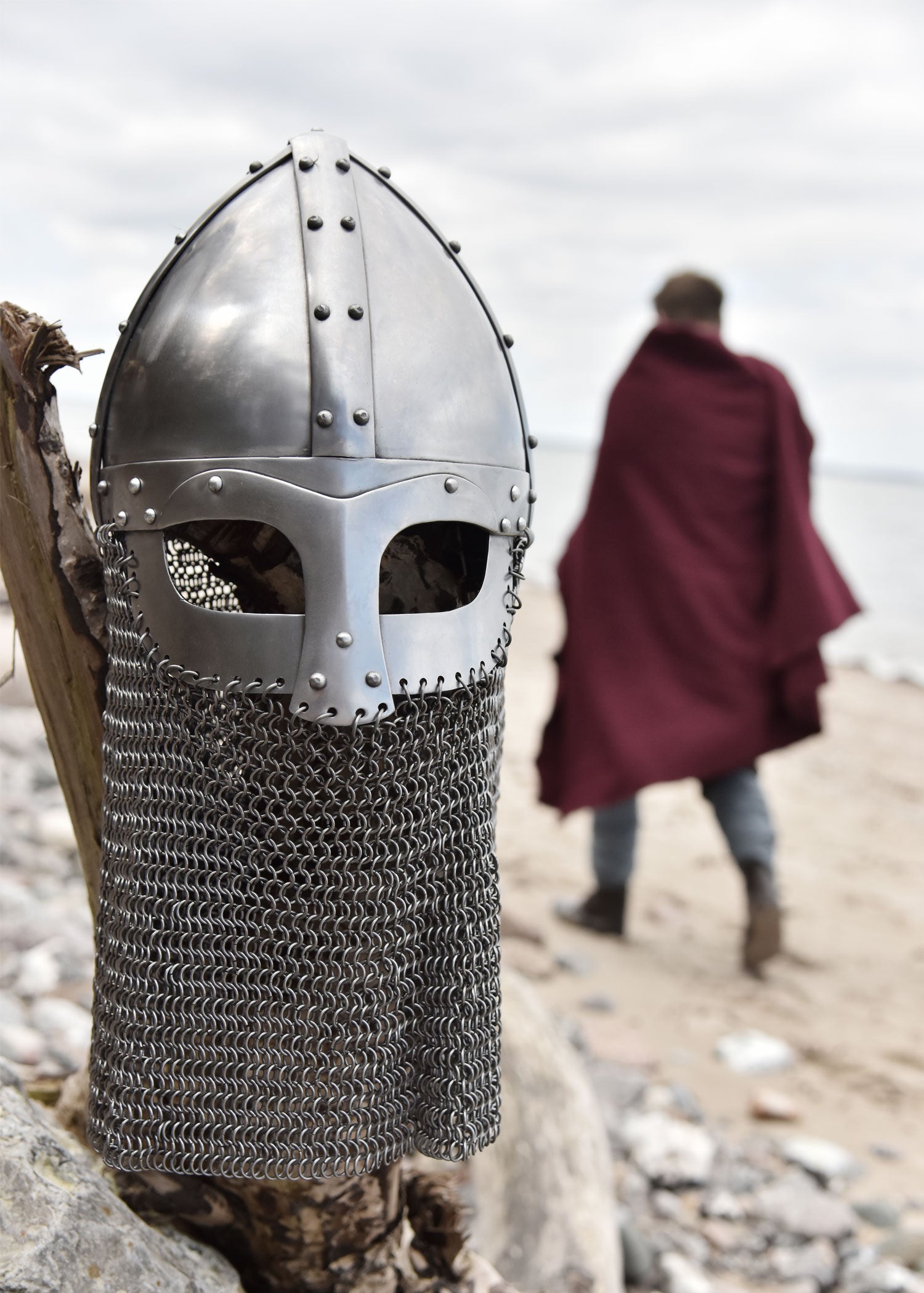 Imagen 2 - Spangenhelm De Época Vendel Con Trenza De Cadena, Adecuado Para El Combate.