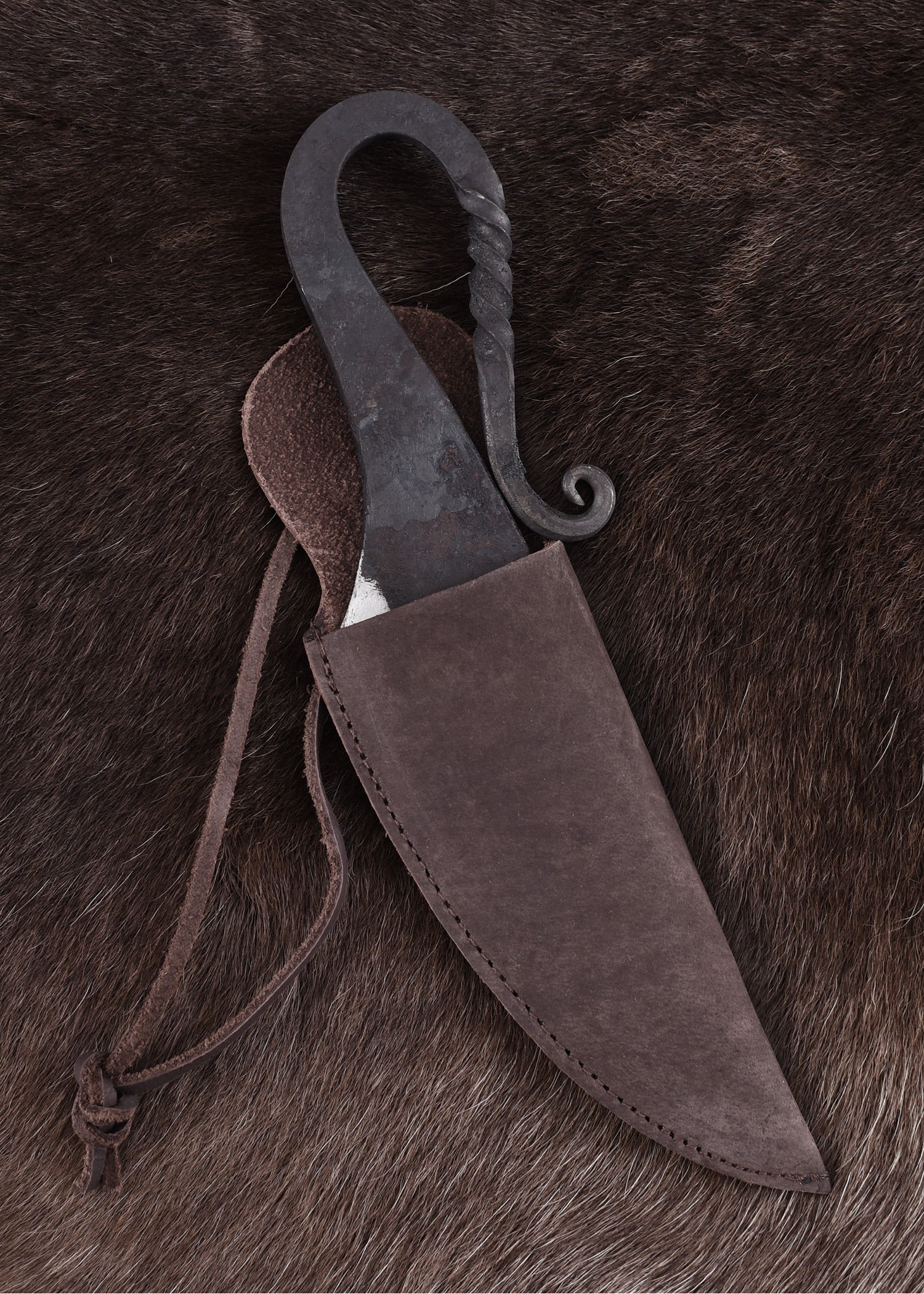 Imagen 5 - Cuchillo Medieval Temprano Con Funda De Cuero.