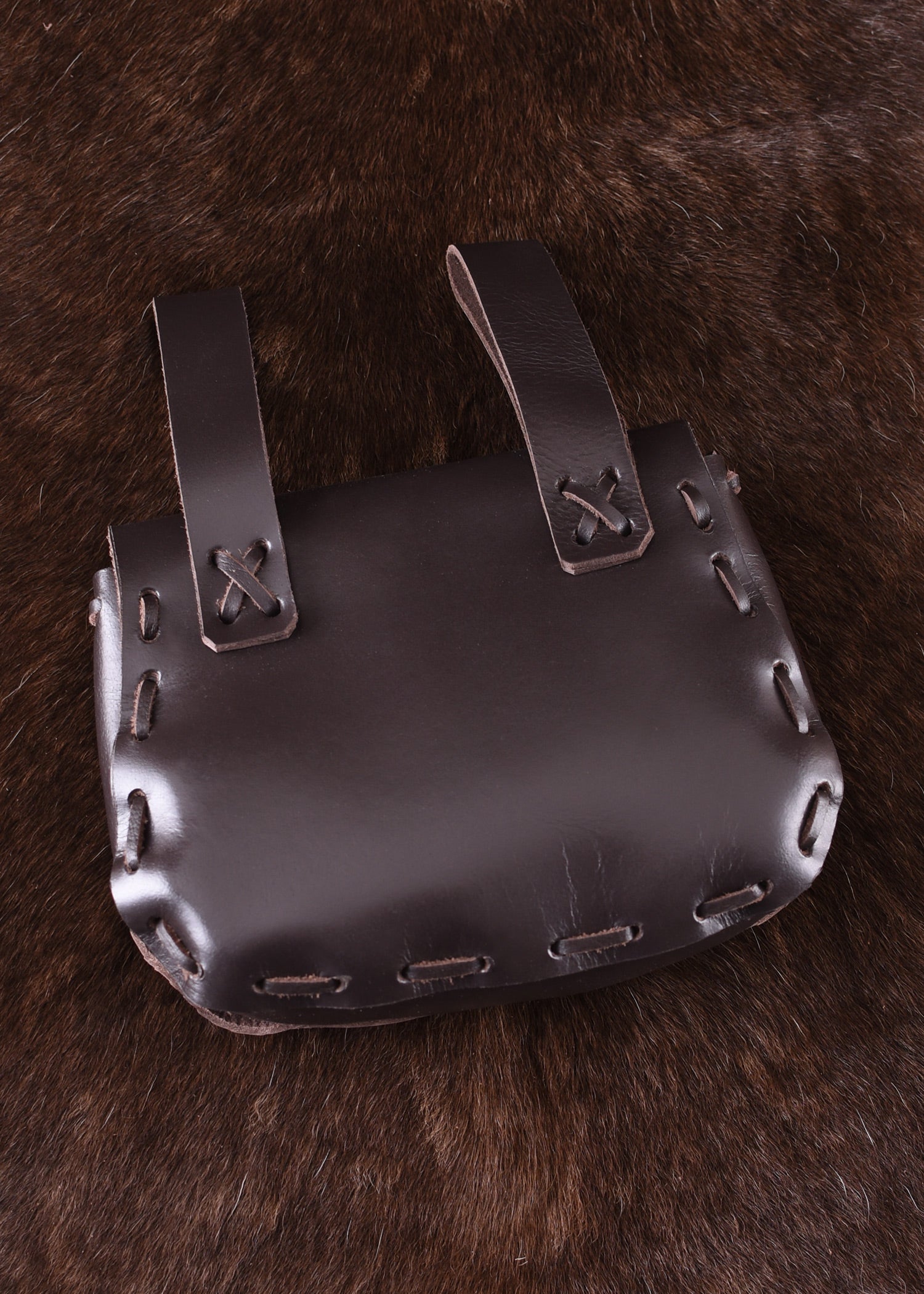 Imagen 3 - Bolso Medieval De Cuero, Marrón Oscuro