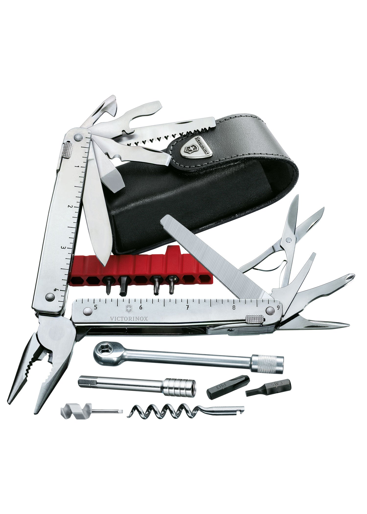 Imagen única de: Trinquete Swisstool X Plus, En Estuche De Cuero