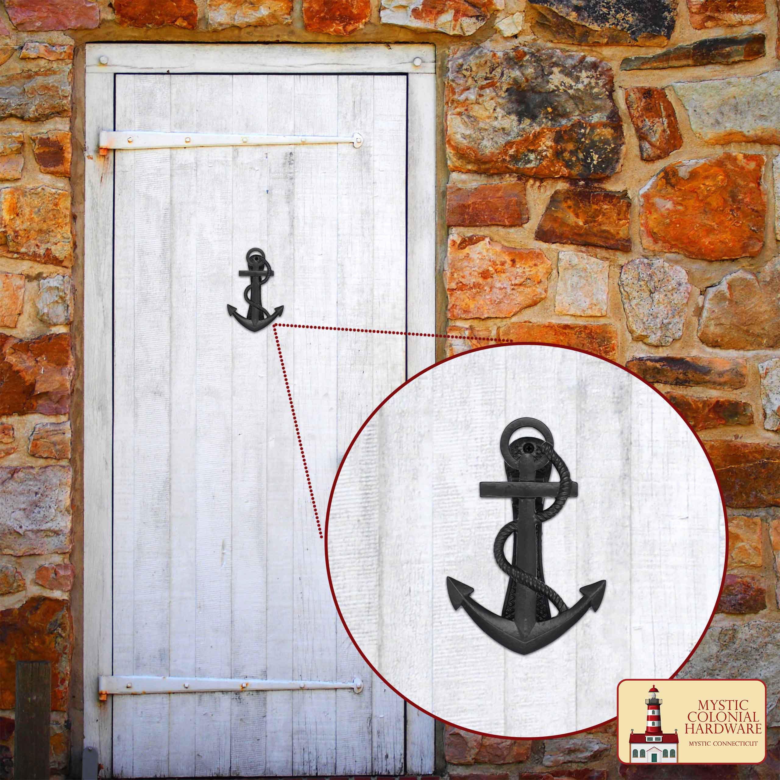 Imagen única de: Ancla Náutica Antiqued Door Knocker- Genuino Hierro Handforged - 6 Inches Tall