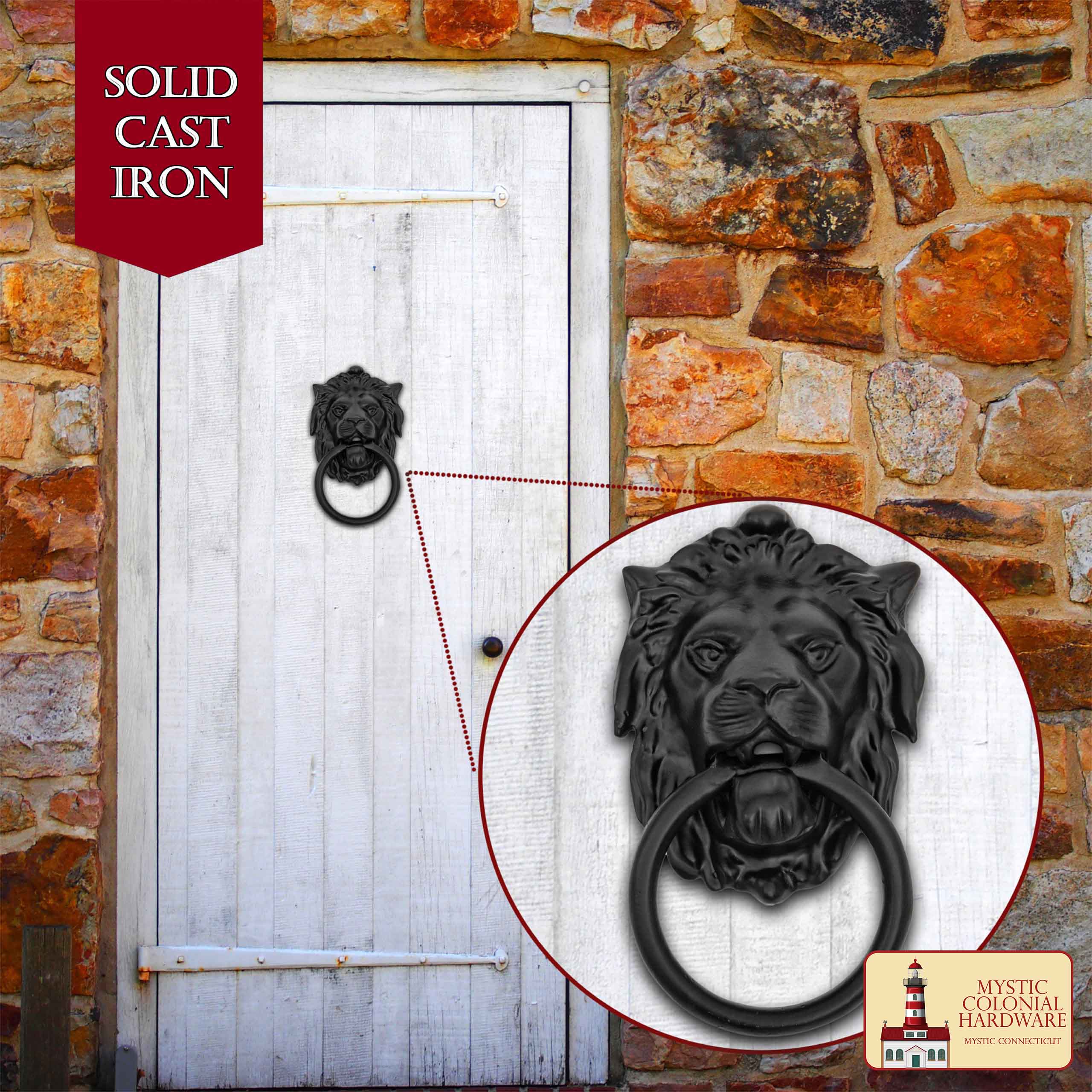 Imagen única de: Authentic Vintage Lion Mouth Door &amp; Gate Knocker Handle Pull Door Accessories Home Décor