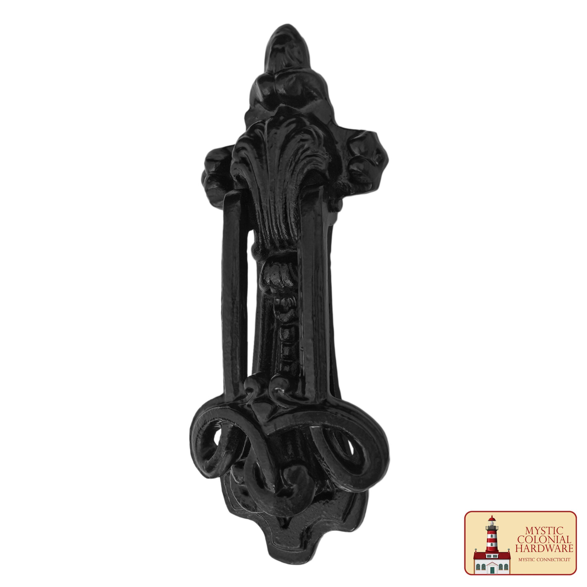 Imagen única de: Puerta de Entrada Gótica con Revestimiento de Polvo Negro Aldaba Antigua Hecha a Mano
