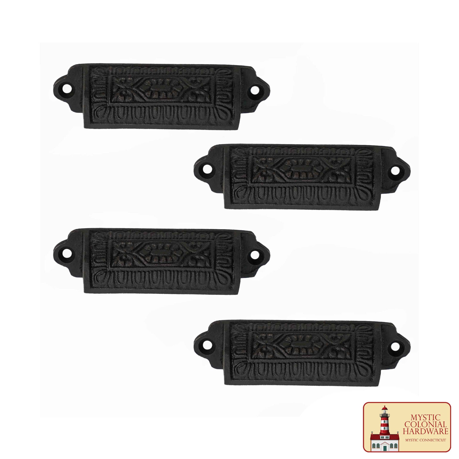 Imagen única de: Tiradores Rústicos de Hierro Fundido para Cajones Tiradores para Armarios: Ideal para Ambientes Victorianos, Coloniales, Retro, Steampunk, Góticos, Barrocos y Medievales, (9.5x2.2) Cm