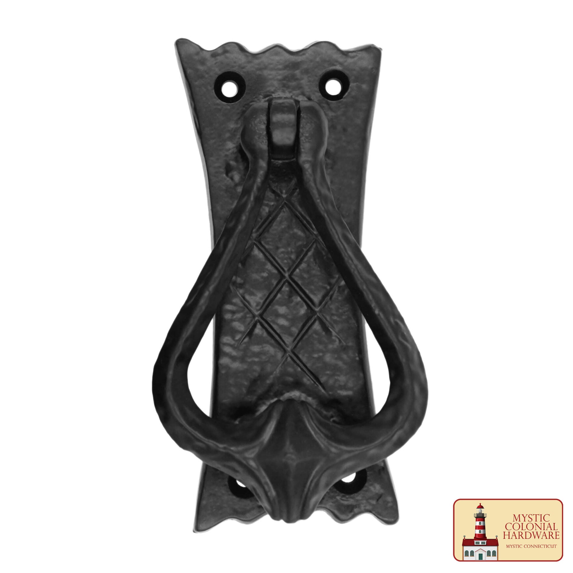 Imagen única de: Aldaba para Puerta de Dormitorio Hierro Fundido Macizo Negro Antiguo - 4.7