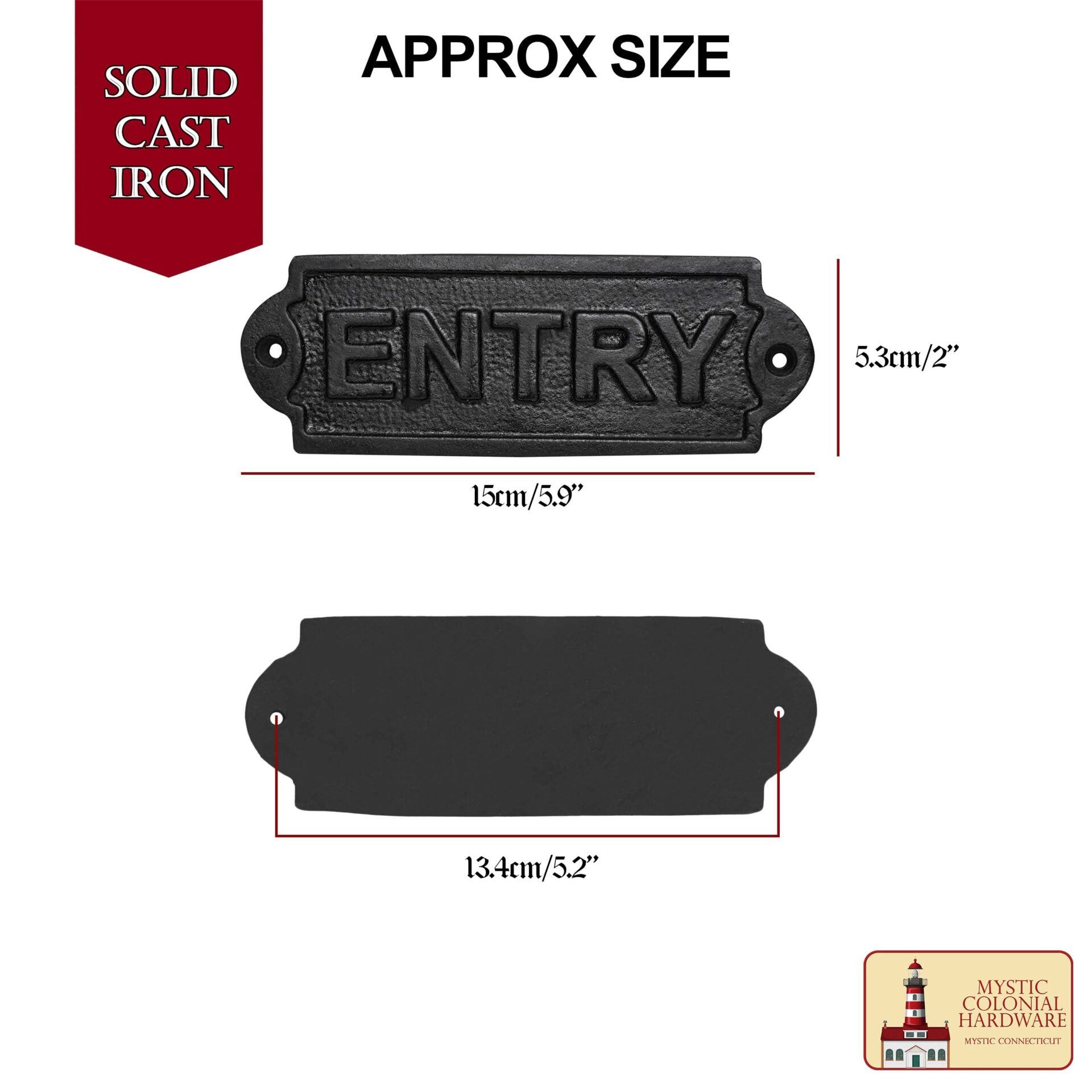 Imagen única de: Hierro Forjado Macizo Señal de Entrada Vintage para Puertas Accesorio de Ferretería Hecho a Mano