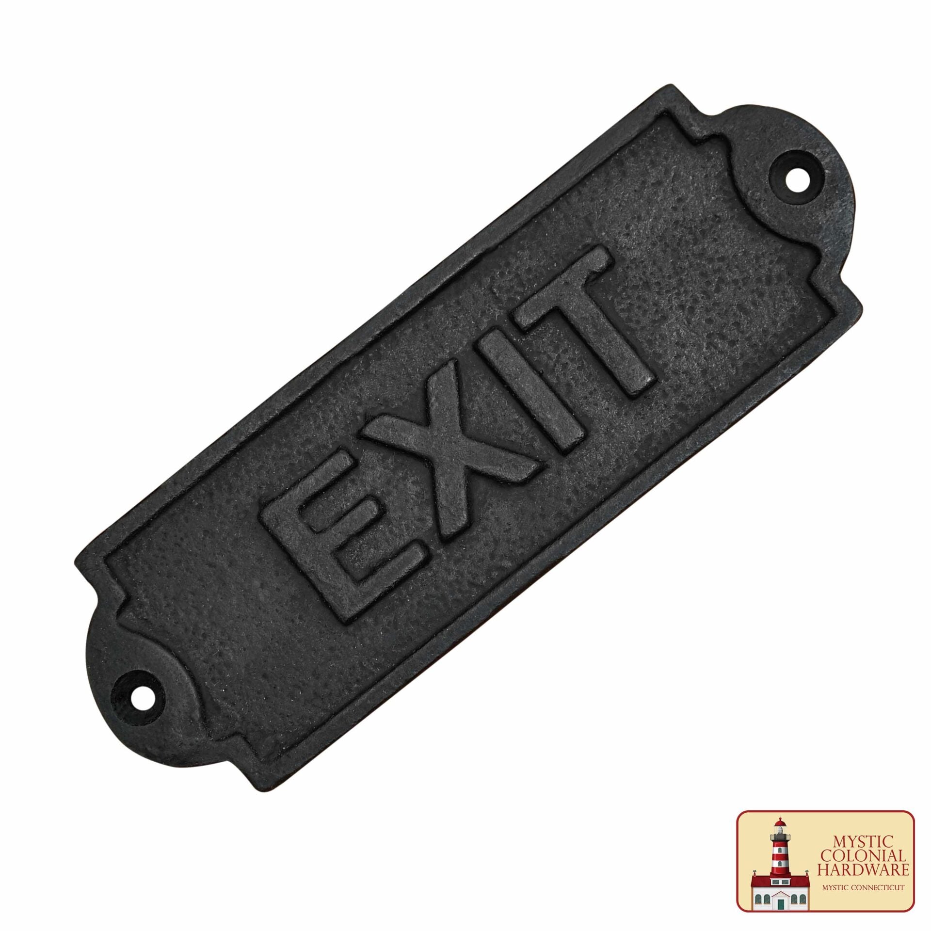 Imagen única de: Señal de Salida Vintage de Hierro Forjado Macizo - Placa para Puerta de Hierro Fundido Hecha a Mano - Accesorio de Ferretería Industrial Rústica (15 X 5 Cm)