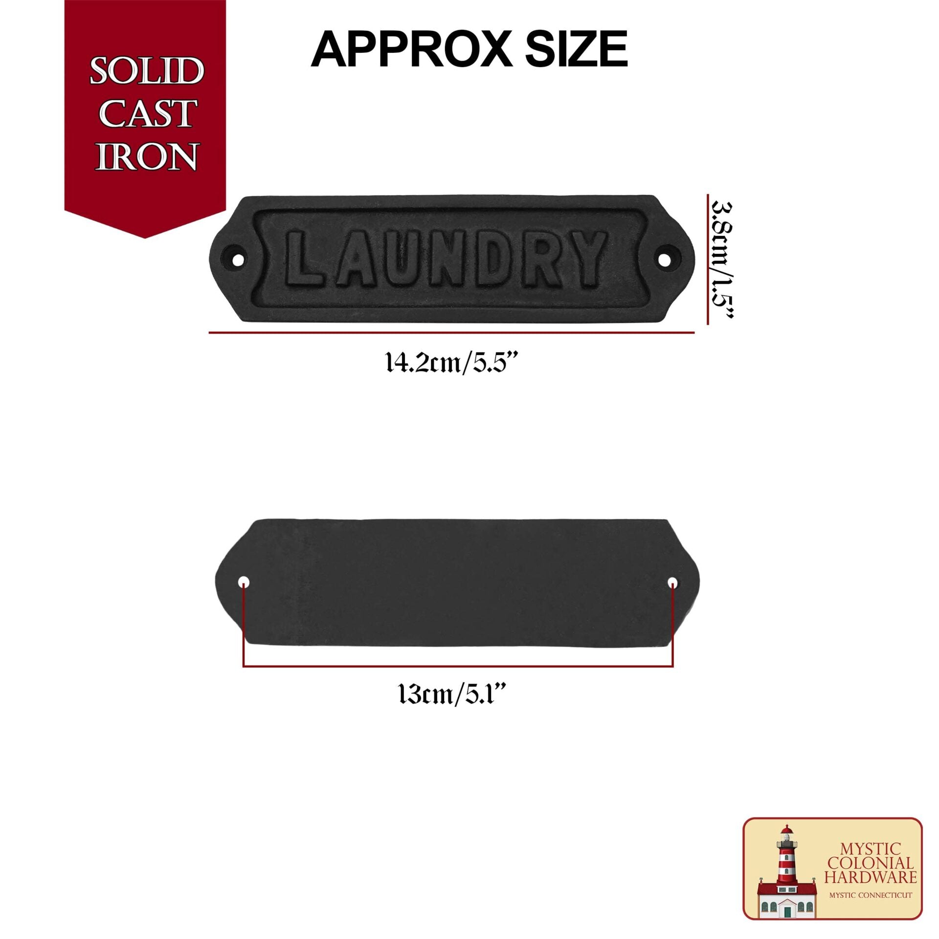 Imagen única de: Hierro Forjado Macizo Letrero de Lavandería Vintage para Puertas Accesorio de Ferretería Hecho a Mano