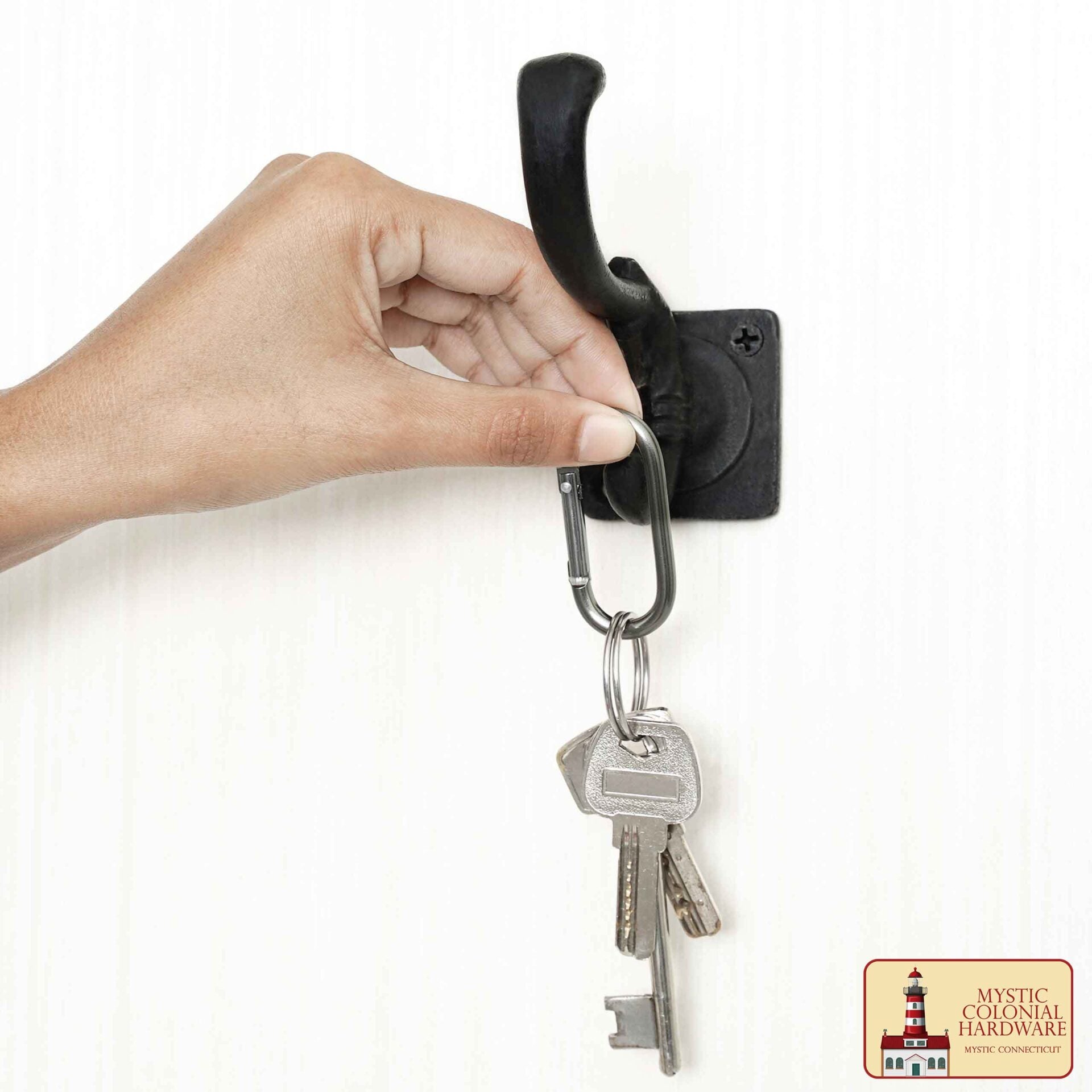 Imagen única de: Ganchos de Pared Rústicos de Hierro Fundido, Ganchos Utilitarios Retro Resistentes para Colgar Abrigos, Bolsos, Toallas, Batas, Sombreros y Mucho Más
