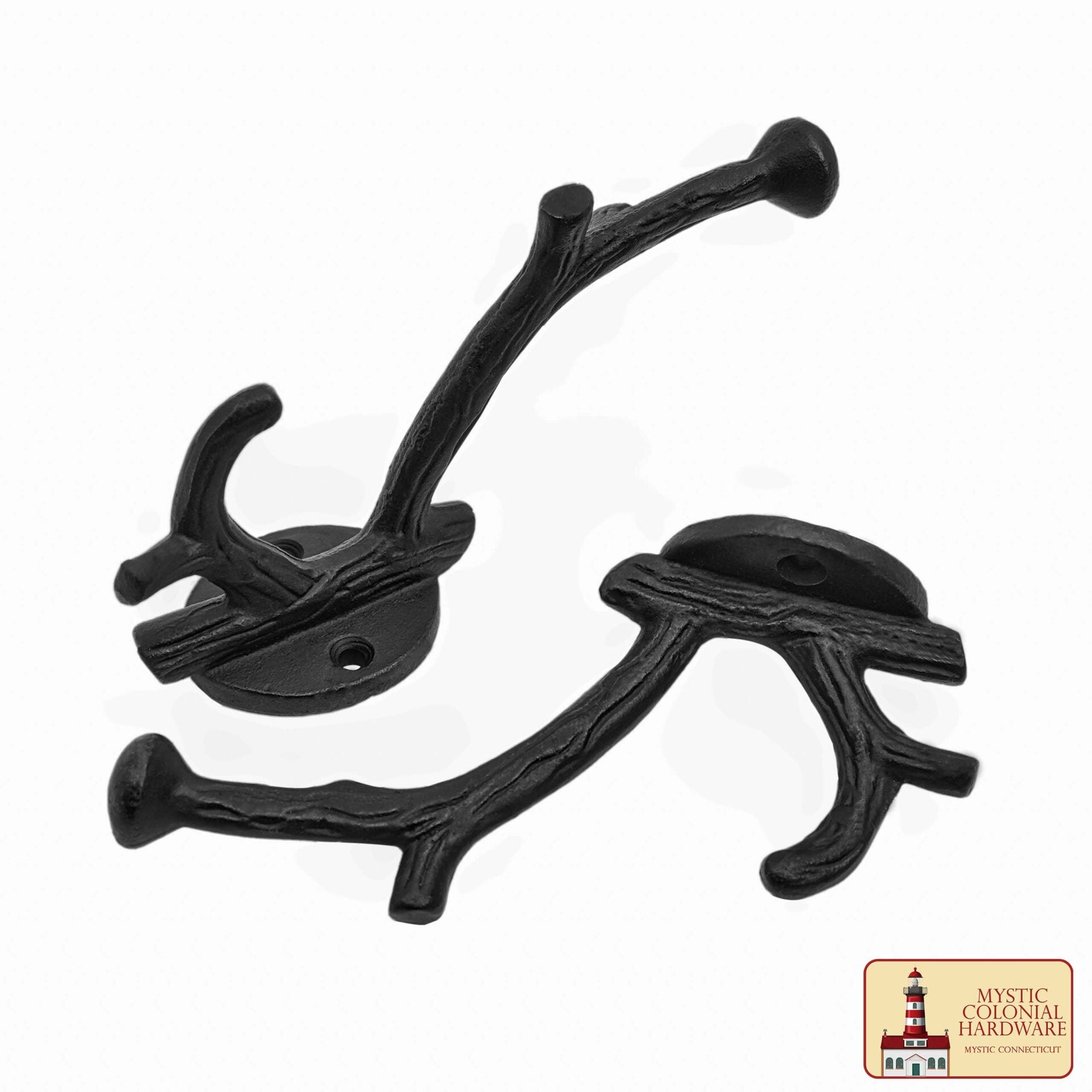 Imagen única de: Rústico de Hierro Fundido Ganchos de Pared, Heavy Duty Retro Utilidad Ganchos para Colgar el Abrigo, Bolsa, Toalla, Bata, Sombrero y Más, Acabado: Aceite Ennegrecido