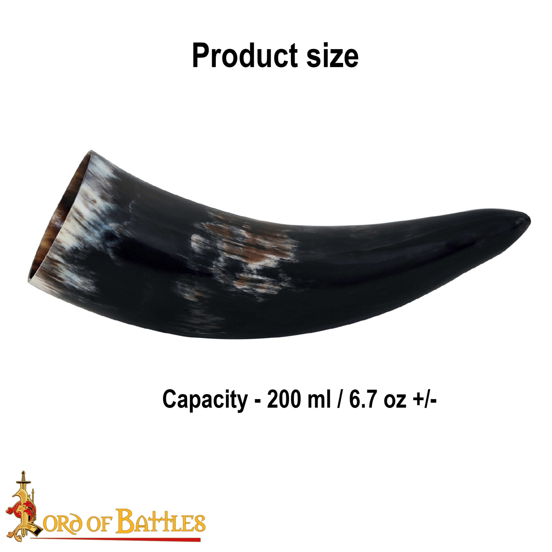 Imagen única de: Vikingo Cuerno de Buey para Beber - Taza de Cuerno Natural Pulido Artesanal (200 Ml)