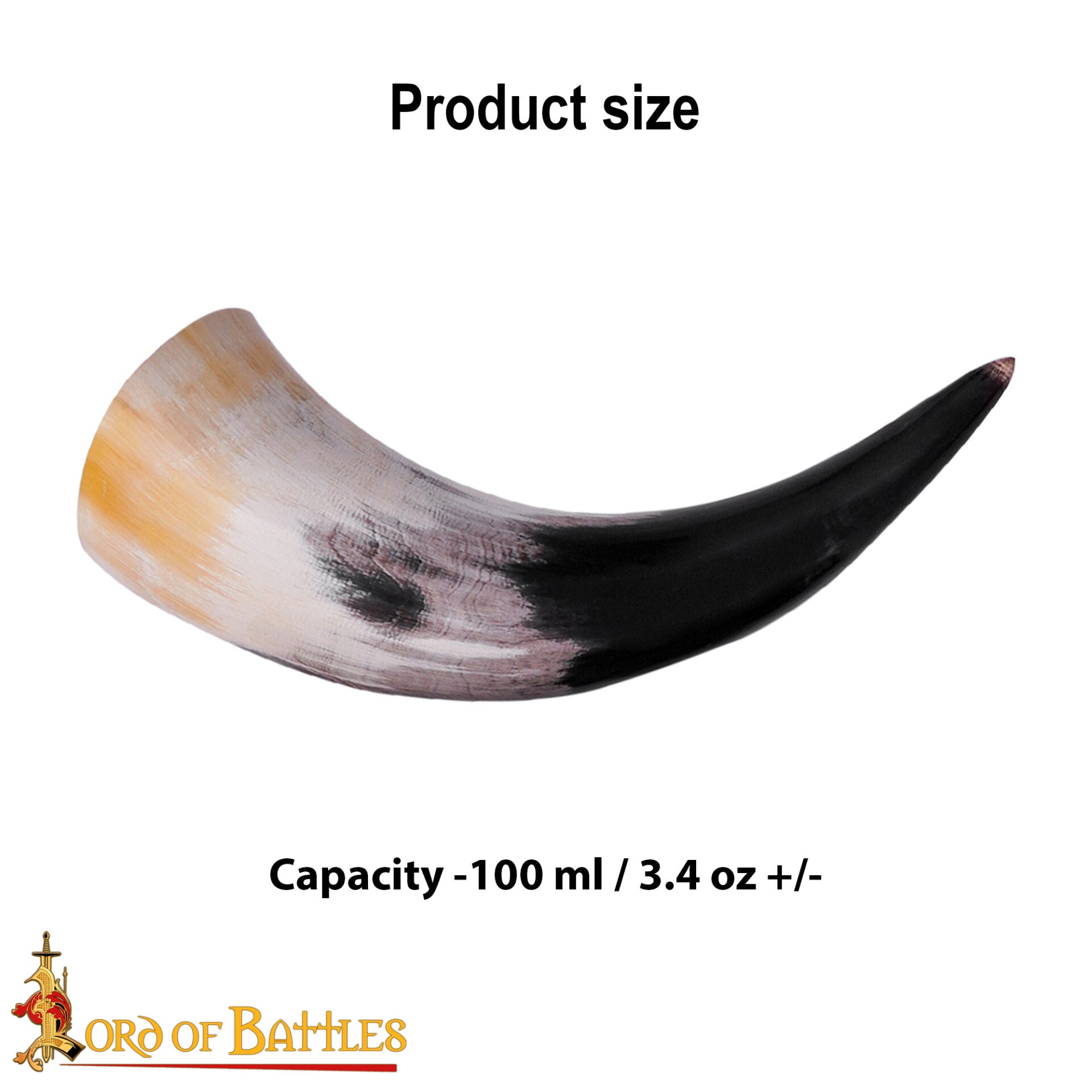 Imagen única de: Viking Drinking Horn - Cuerno de Buey Natural Hecho a Mano (juego de 3)