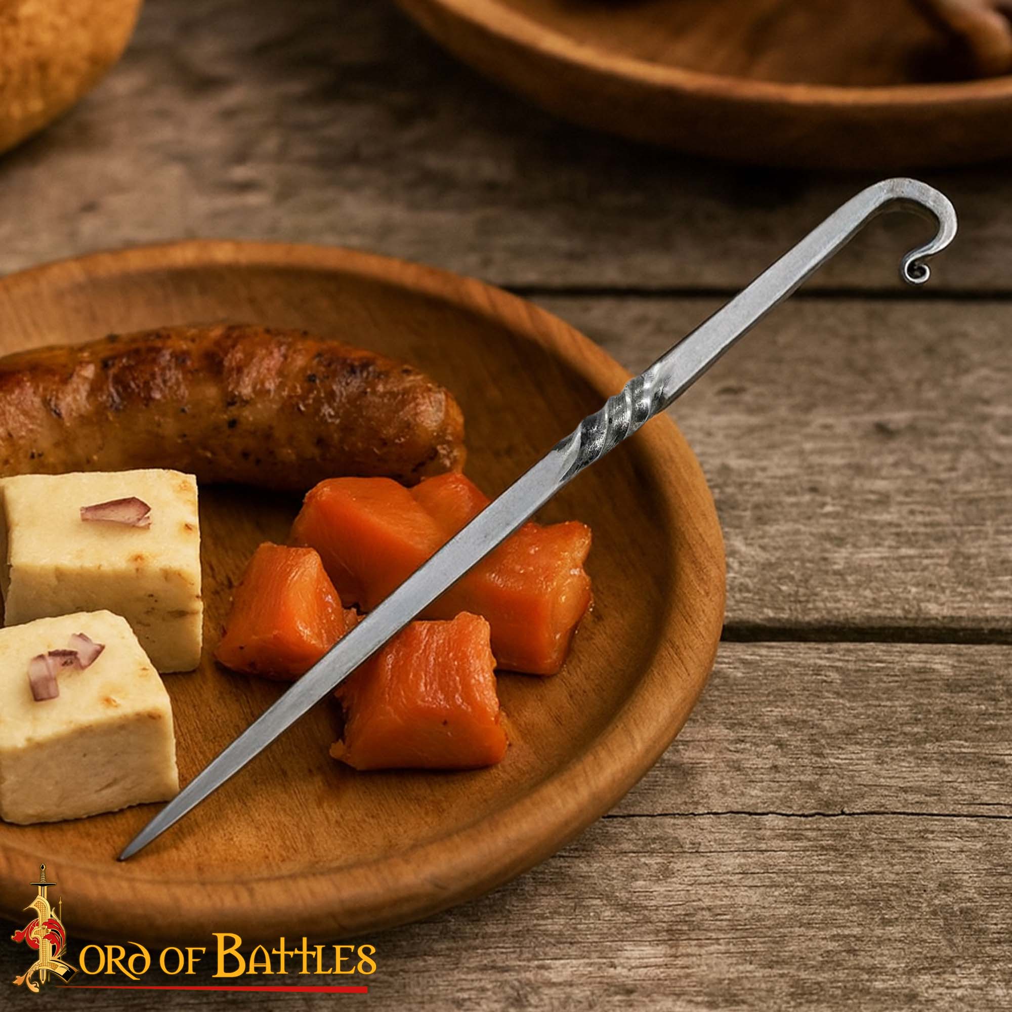 Vikingo Pico para Comer - Utensilio Medieval de Acero Inoxidable para Fiestas, Camping - Imagen 1