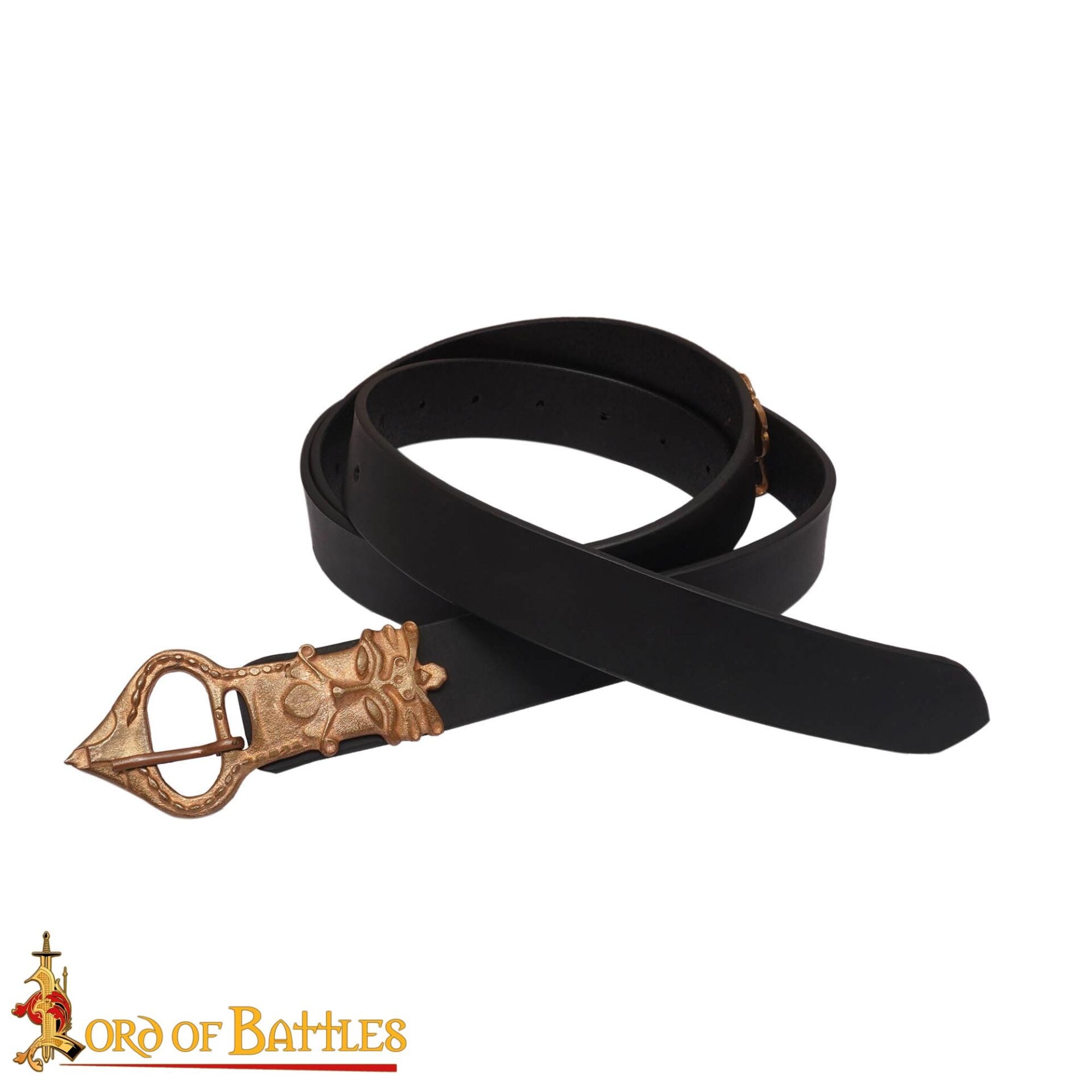 Imagen única de: Cinturón Sajón con Hebilla de Bronce Rey Pequeño