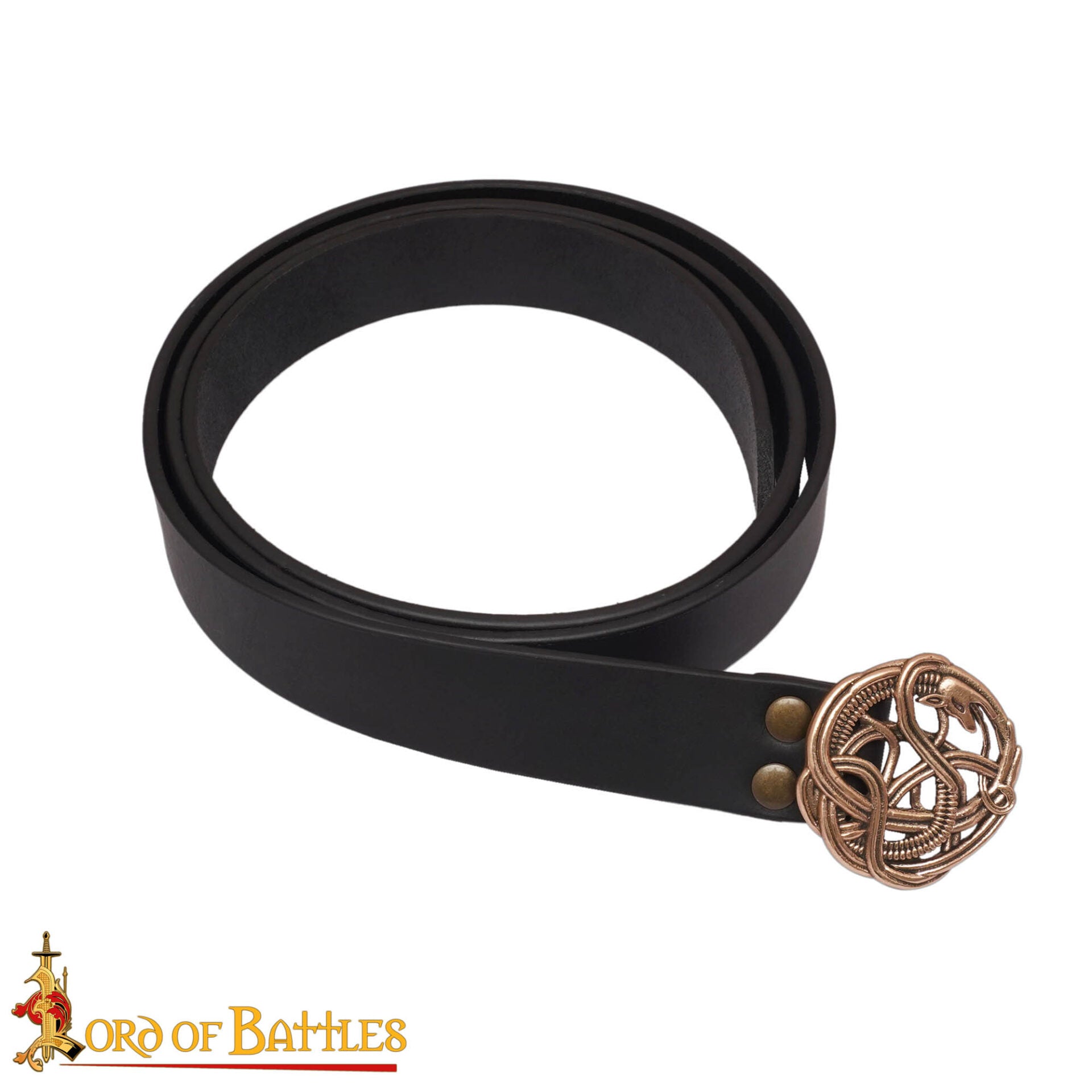 Imagen única de: Cinturón Celta con Hebilla de Serpiente de Bronce