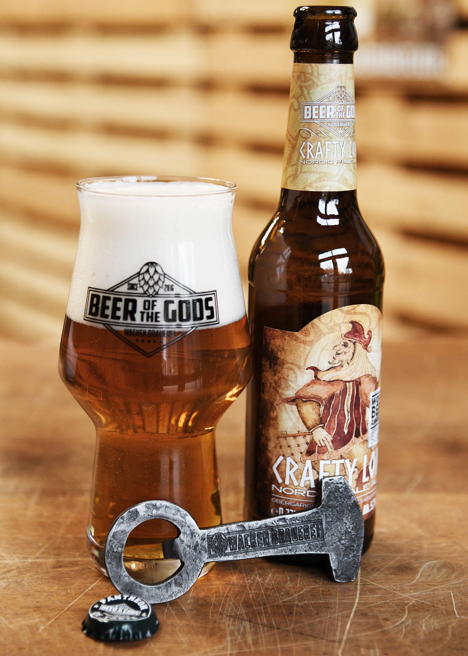 Imagen única de: Abrebotellas Martillo De Thor Con Logo - Wacken Brewery