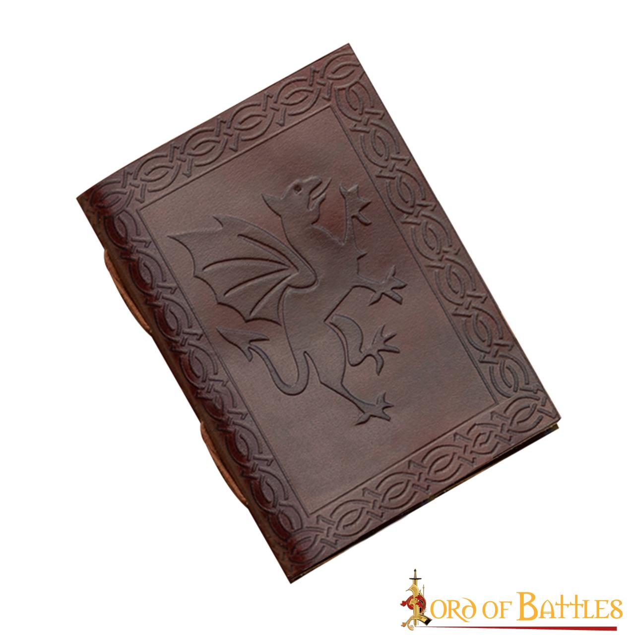 Imagen única de: The Dragon Journal Agenda de Piel Auténtica Hecha a Mano