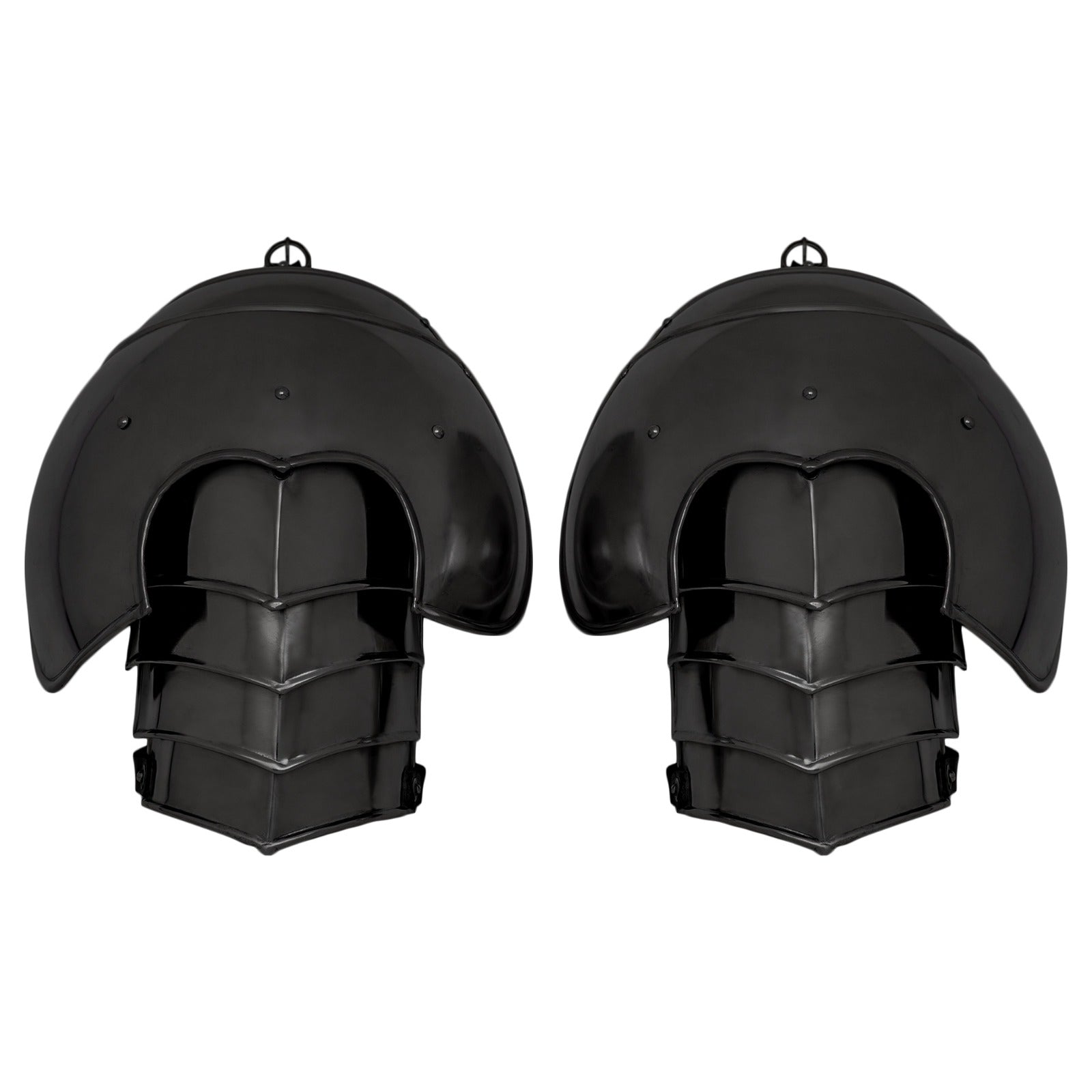 Medieval Articulated Steel Pauldrons - Fantasy Knight Shoulder Protection Armor - Imagen 11