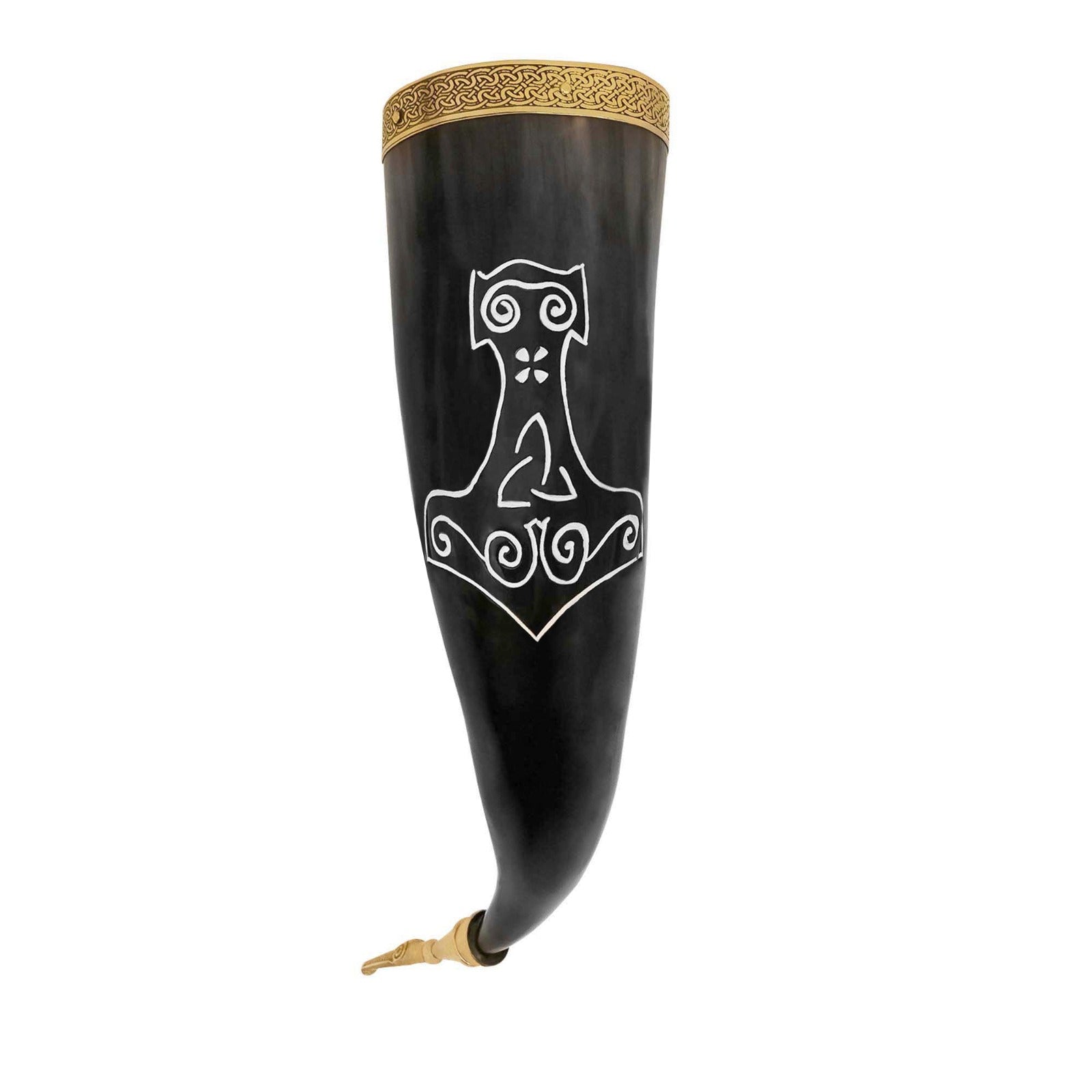 Imagen única de: Viking Drinking 300-400 Ml Bocina con Diseño de Mjolnir