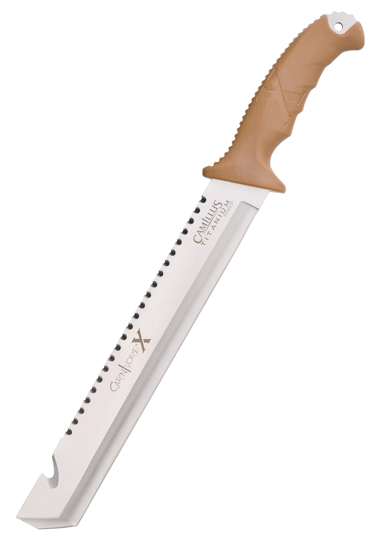 Imagen única de: Camillus Carnivore X, Machete Con Funda, Mango Marrón