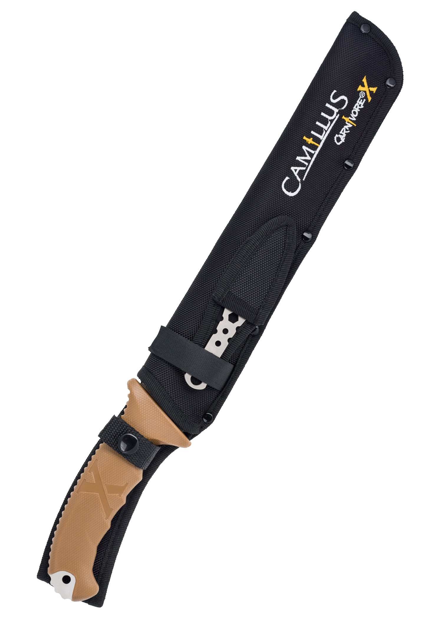 Imagen única de: Camillus Carnivore X, Machete Con Funda, Mango Marrón