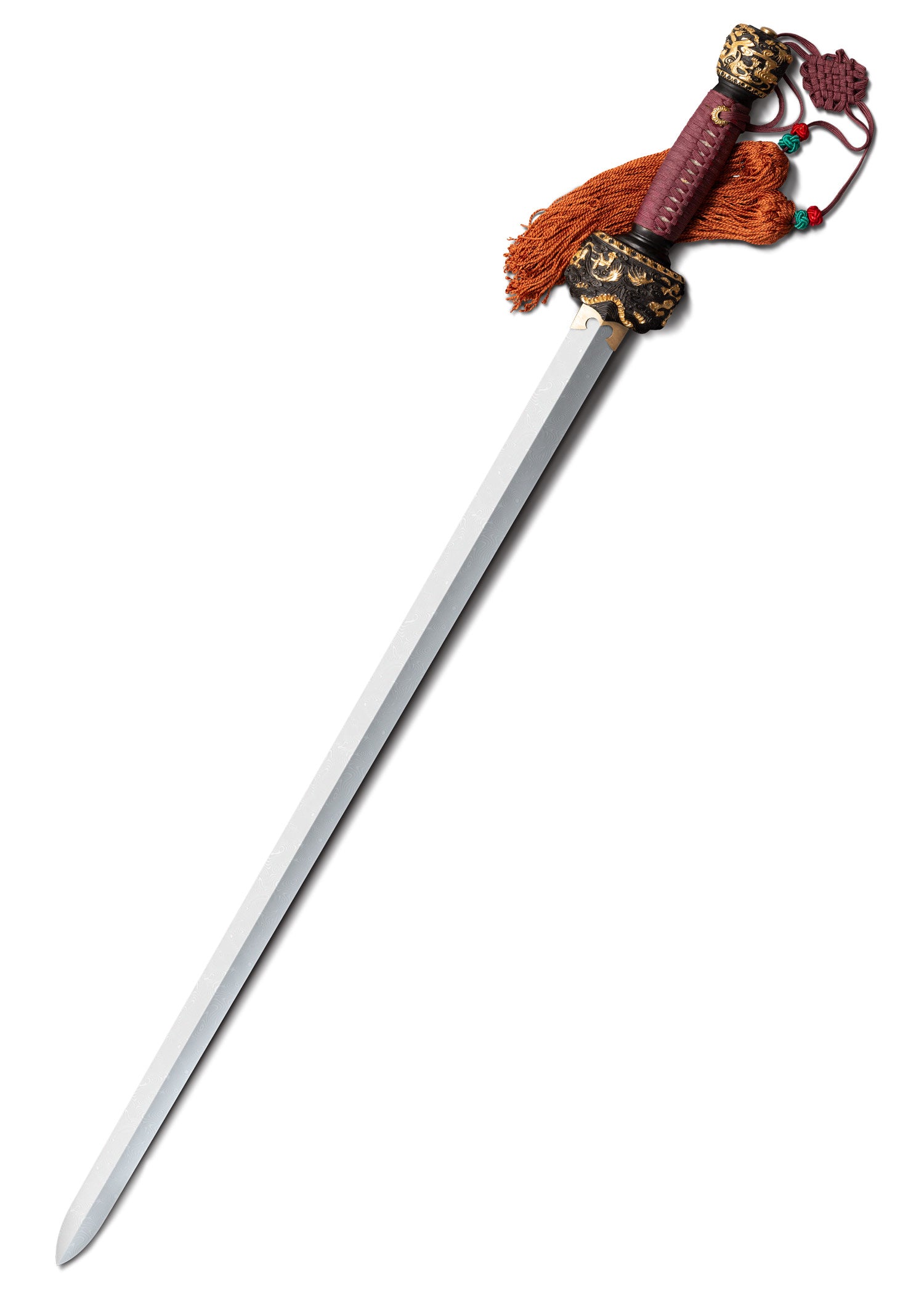 Imagen única de: Espada Gim China De Ola Marina De Dos Collares, Acero Frío, Afilada