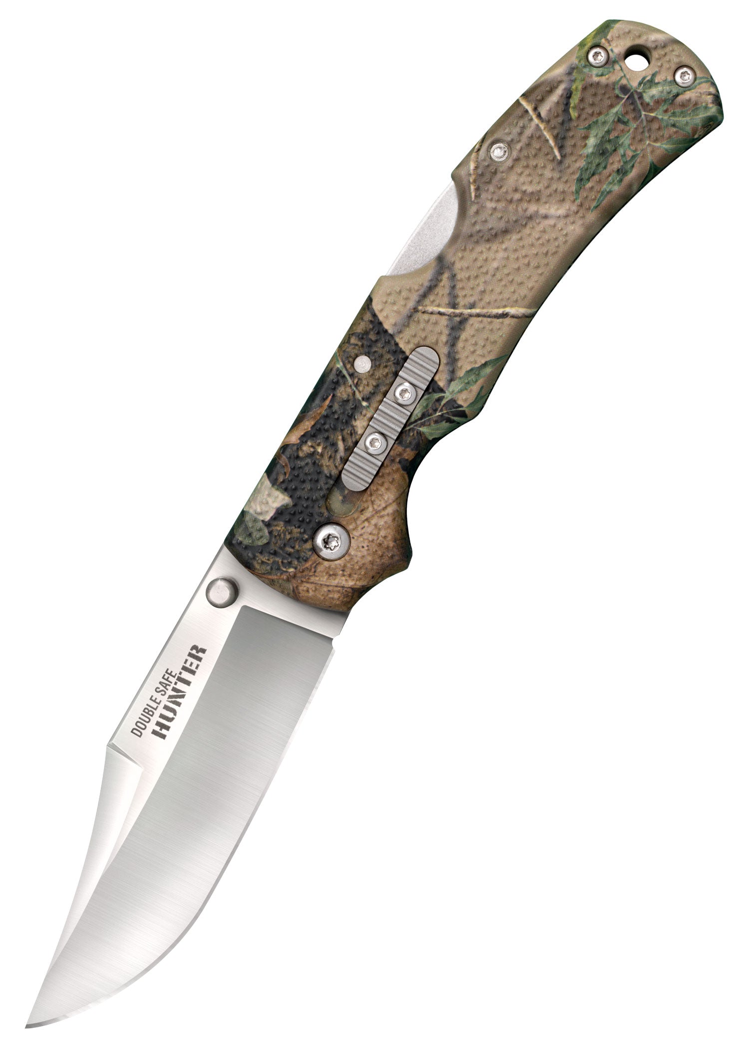 Imagen única de: Navaja De Bolsillo Double Safe Hunter, Camuflaje, Con Clip De Acero