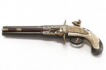 Imagen única de: Pistola De 2 Cañones Giratorios, Reino Unido 1750, Réplica No Funcional 1264