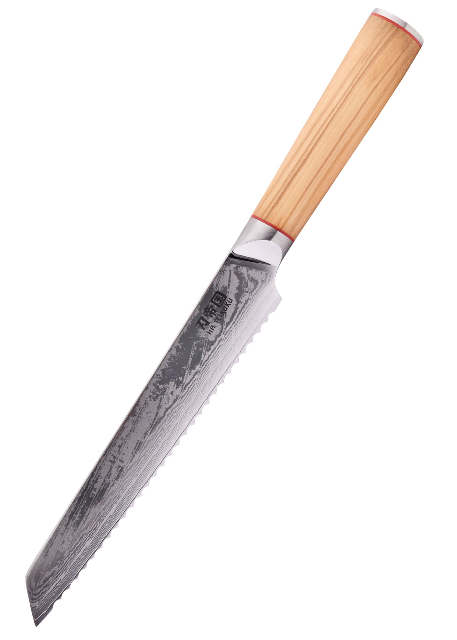 Imagen única de: Cuchillo Para Pan, Acero Damasco.