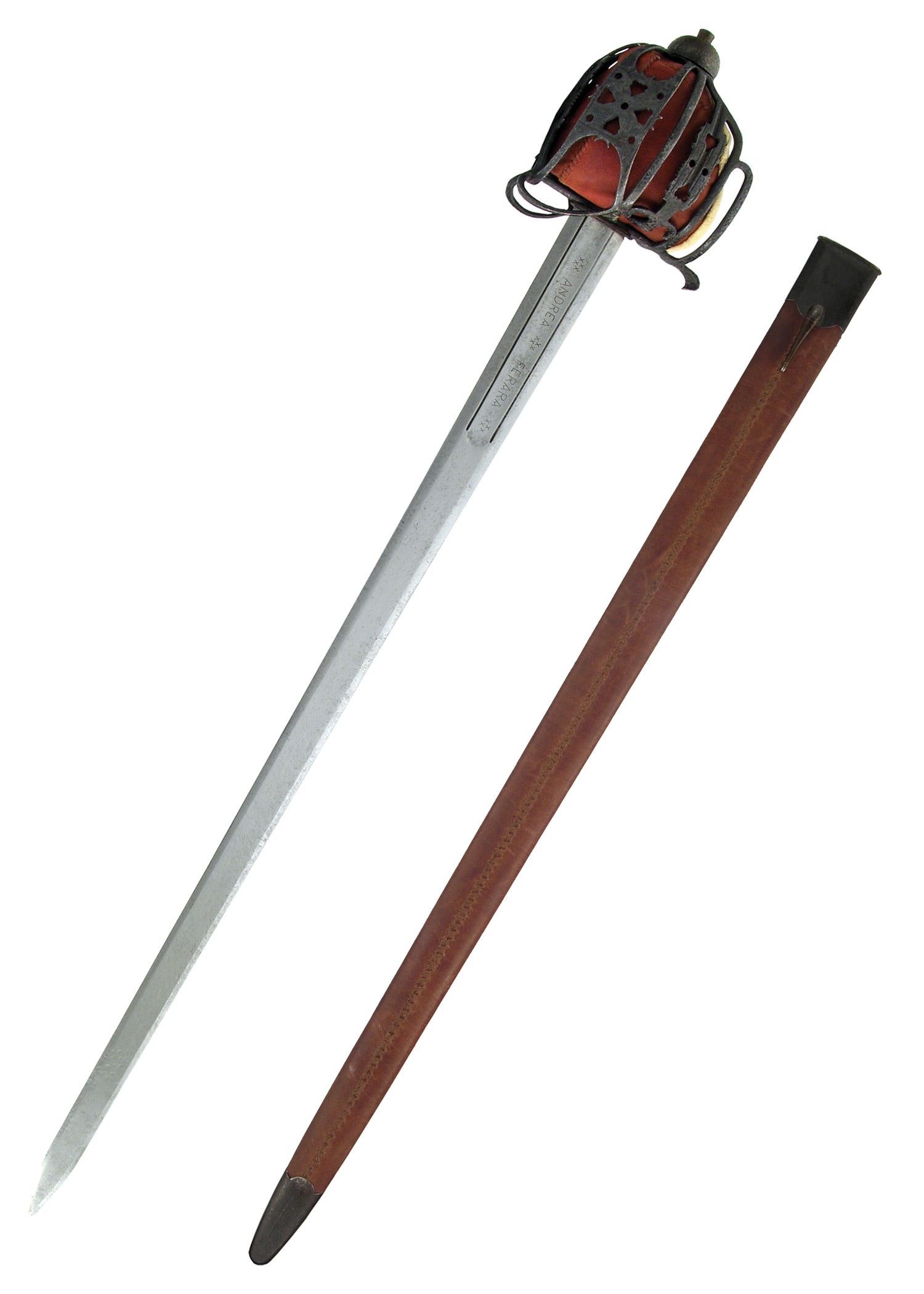 Imagen única de: Espada Escocesa Con Empuñadura De Cesta, Versión Antigua, Afilada