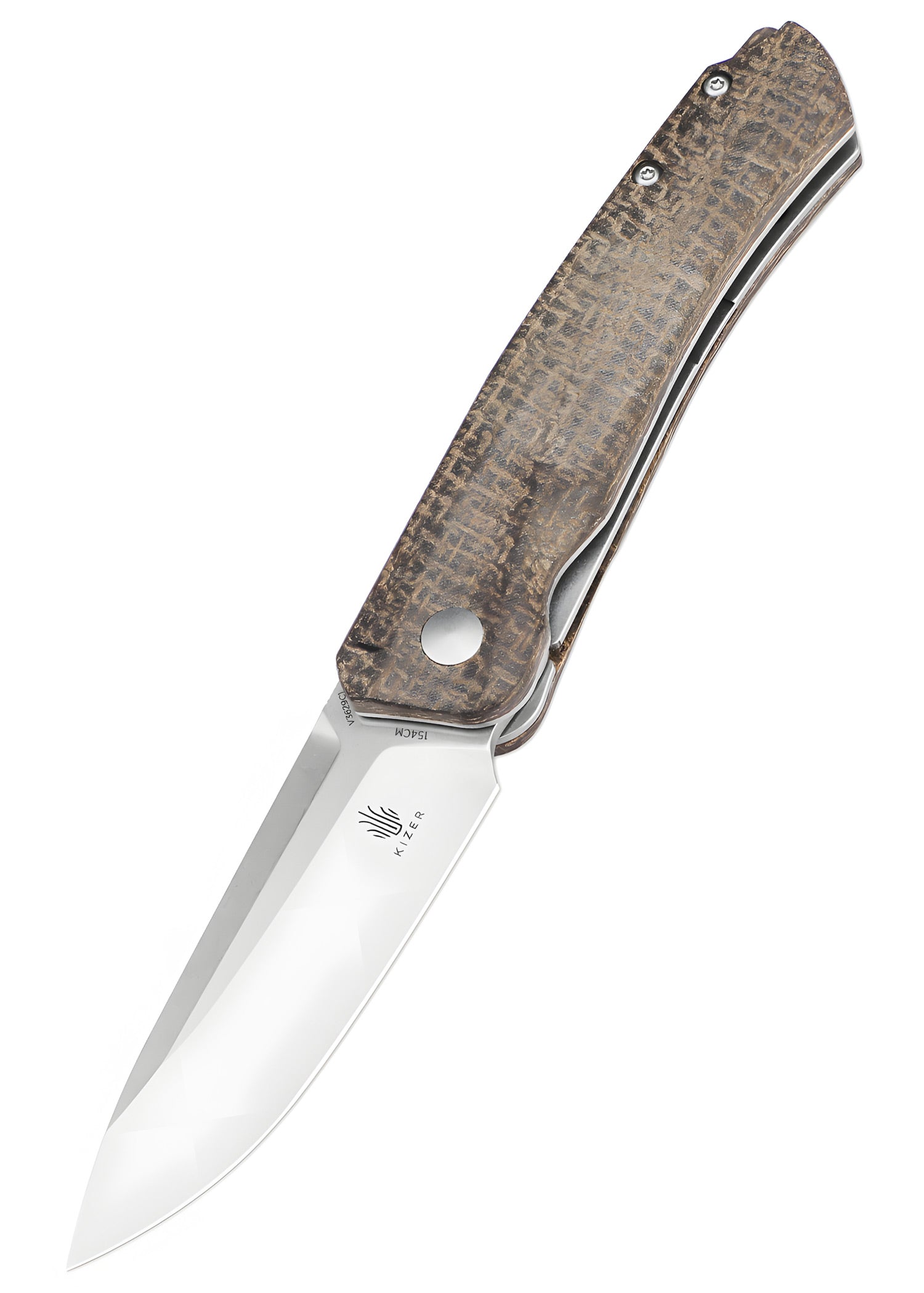 Imagen única de: Navaja Kizer Knives Agressor, Micarta, Lavada A La Piedra
