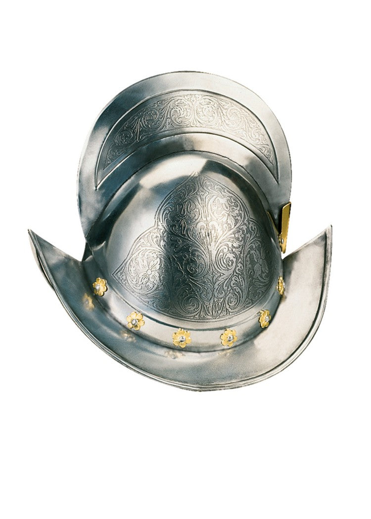 Imagen única de: Casco De Morion Español, Decorado En Oro, Marto