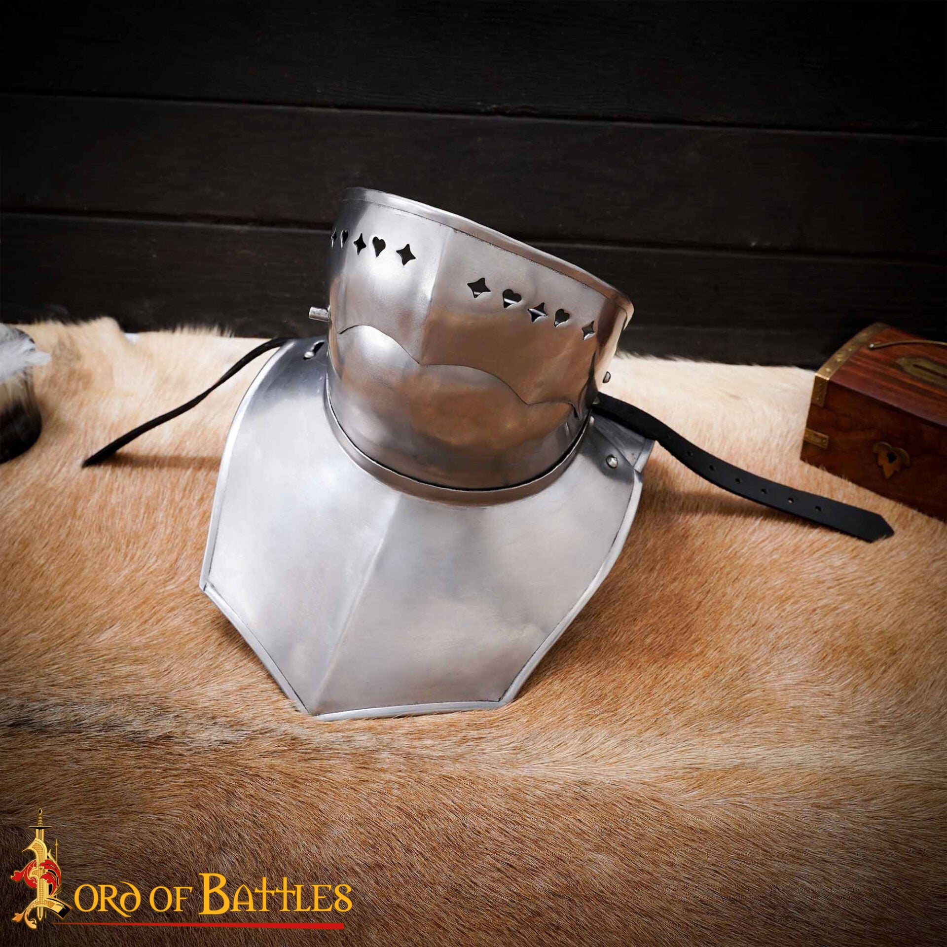 Imagen única de: Bevor Medieval Siglo Xv Protección Garganta y Parte Inferior de la Cara