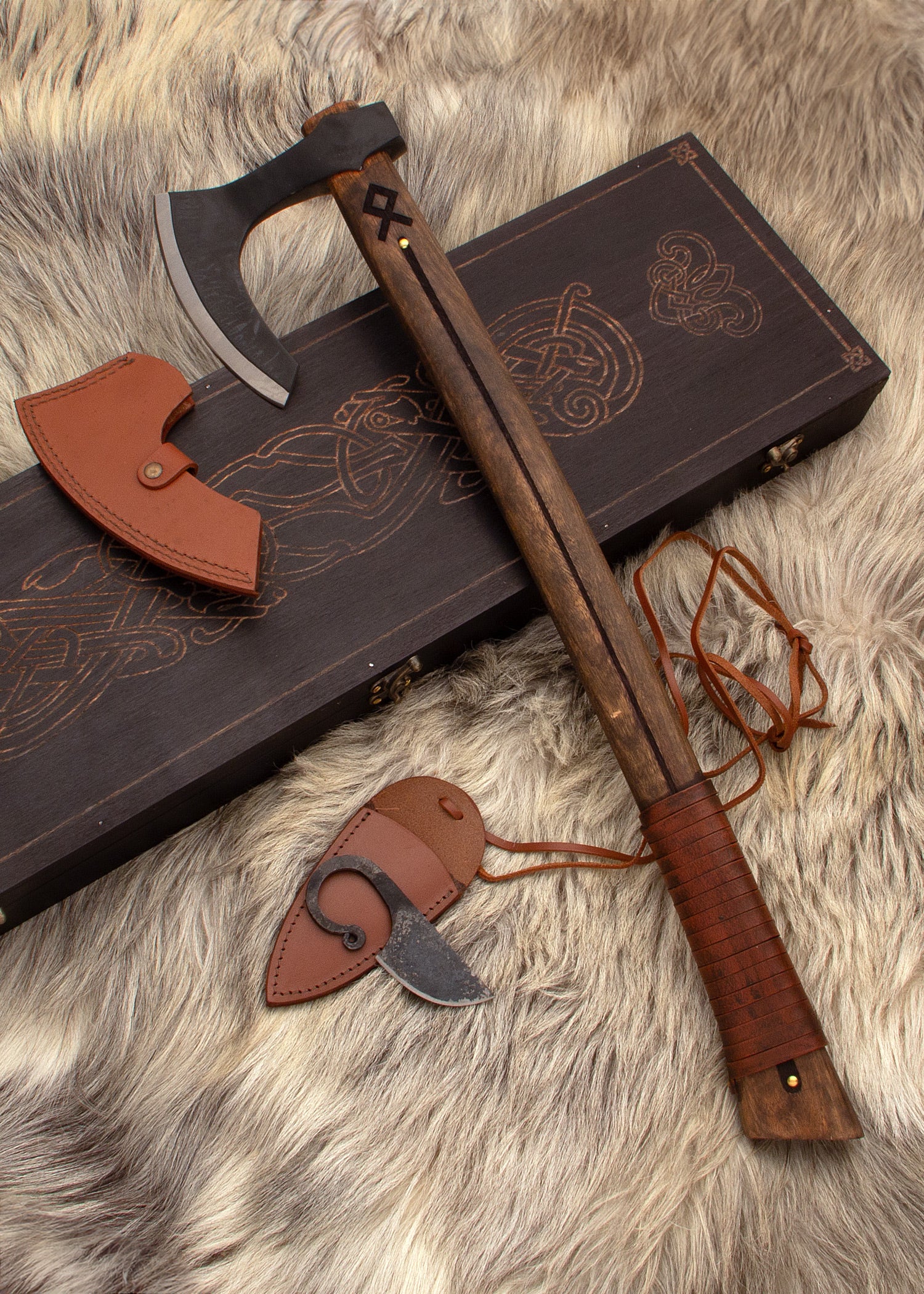 Imagen única de: Juego De Hacha Barbuda Vikinga Othala, Windlass