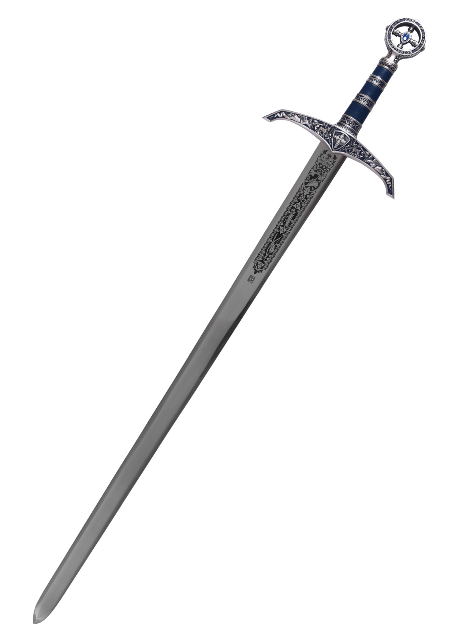 Imagen única de: Espada Robin Hood, Plateada/azul, Con Grabado Decorativo