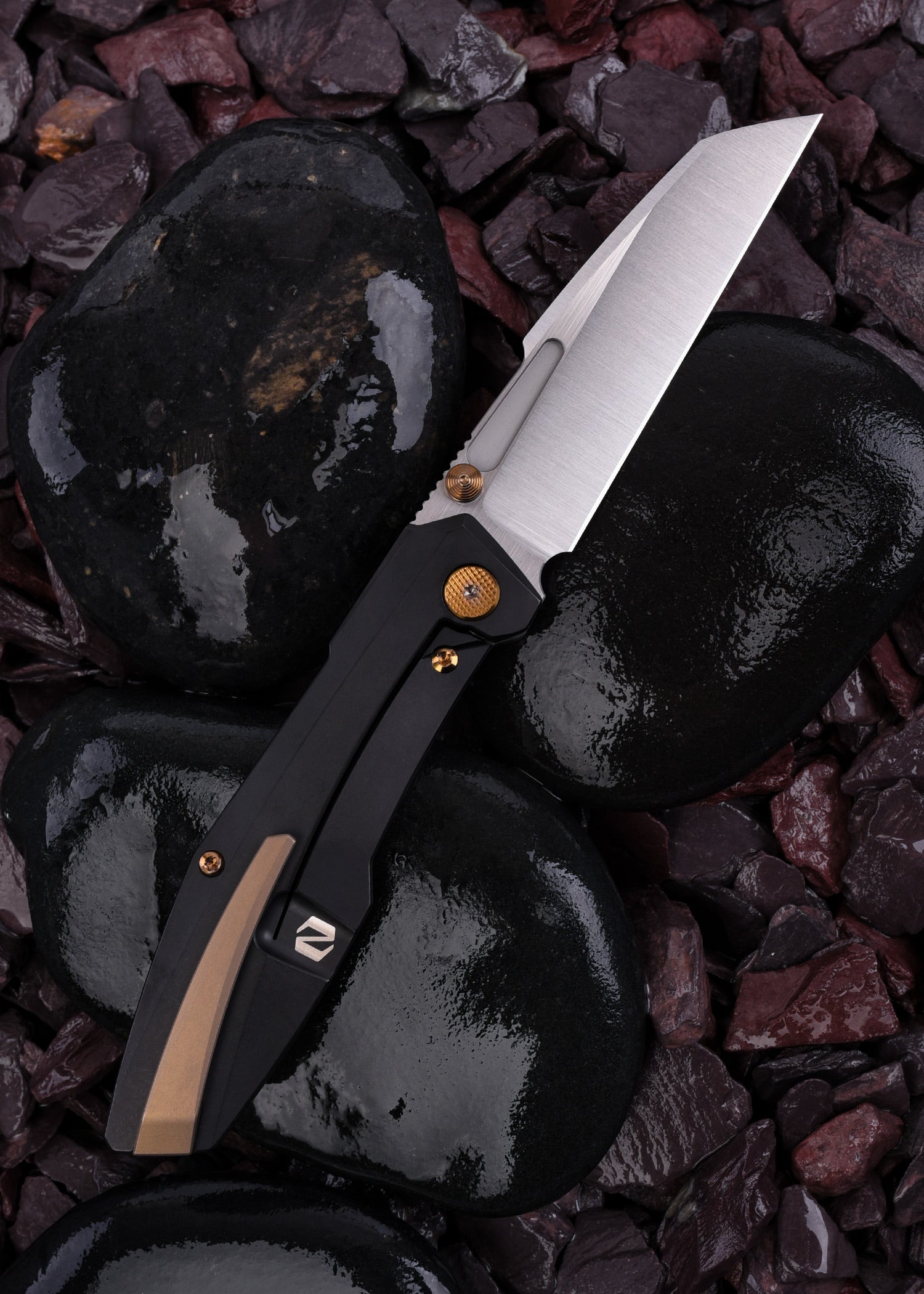 Imagen 2 - Null Knives Raikou, Negro - Oro, Navaja De Bolsillo