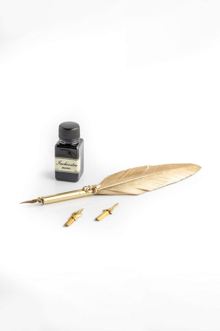 Imagen única de: Bolígrafo Pluma Dorada Lilly - Pequeño