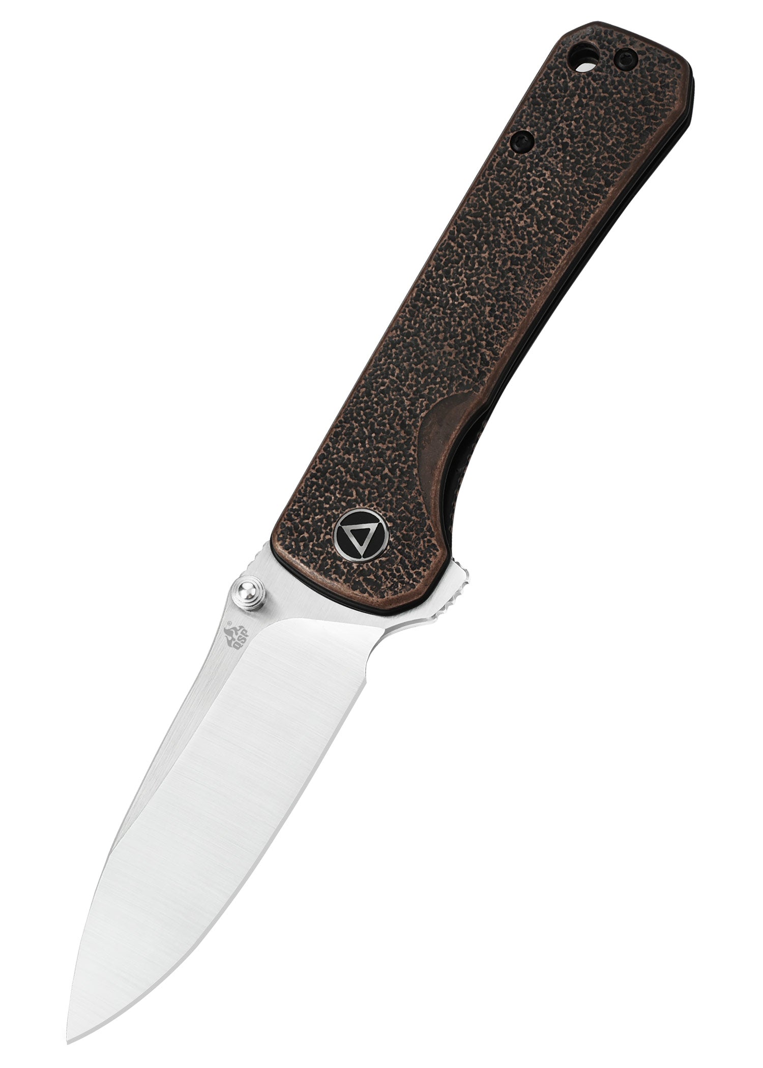 Imagen única de: Navaja De Bolsillo Hawk, Hoja Satinada 14C28n, Mango De Cobre