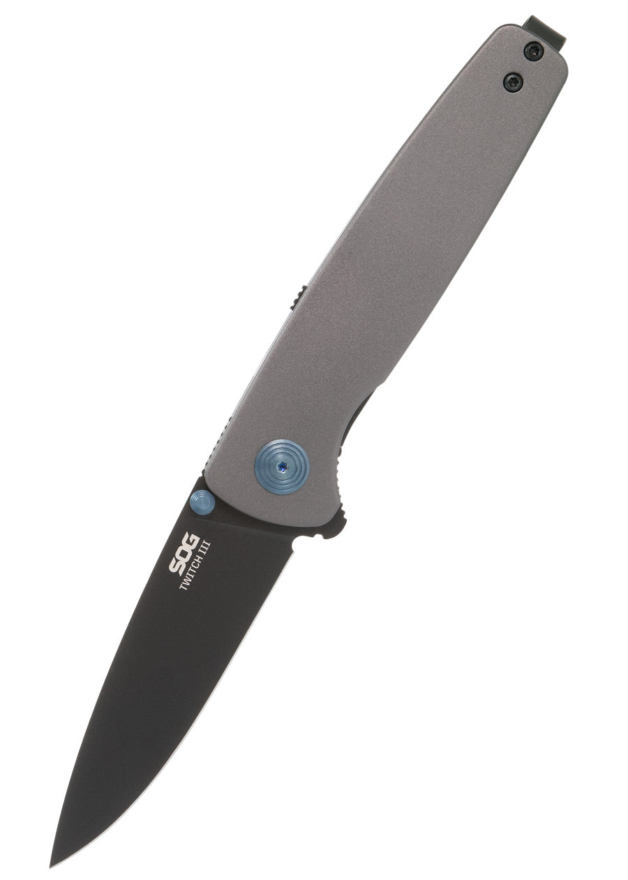Imagen única de: Sog Twitch Iii - Gris Gunmetal, Azul, Negro, Navaja De Bolsillo