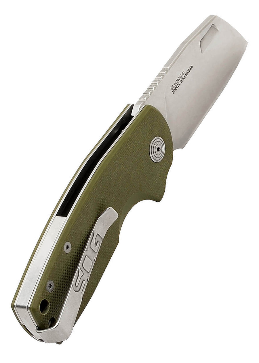 Imagen única de: Sog Stout Sj Cleaver, Od Green + Stonewash, Navaja De Bolsillo
