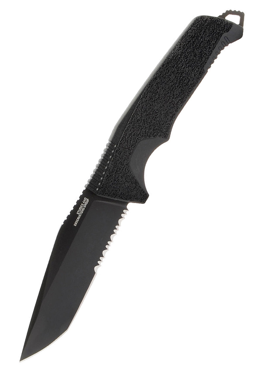 Imagen única de: Sog Trident Fx, Blackout, Parcialmente Serrado, Cuchillo Fijo